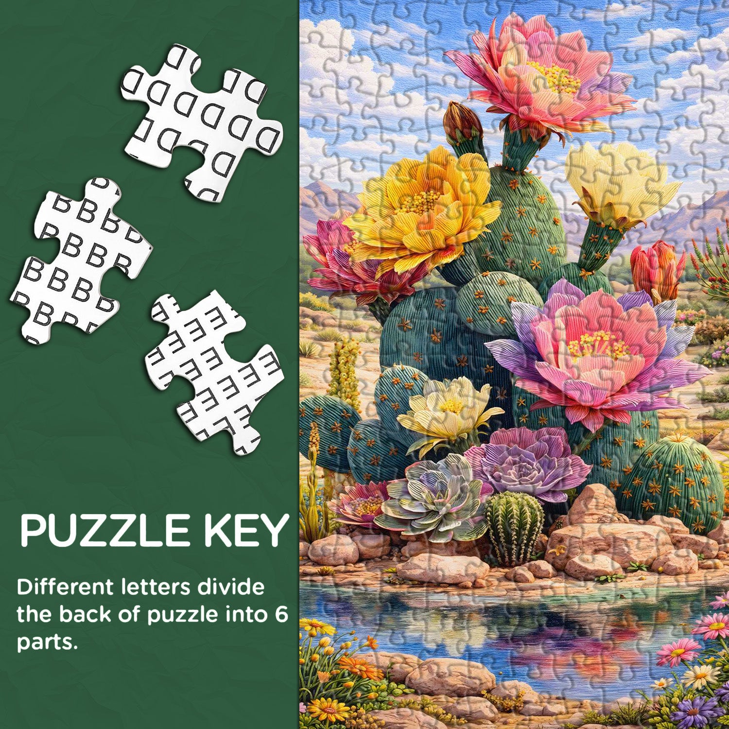 Blooming Cactus Jigsaw Puzzle 1000 Pieces