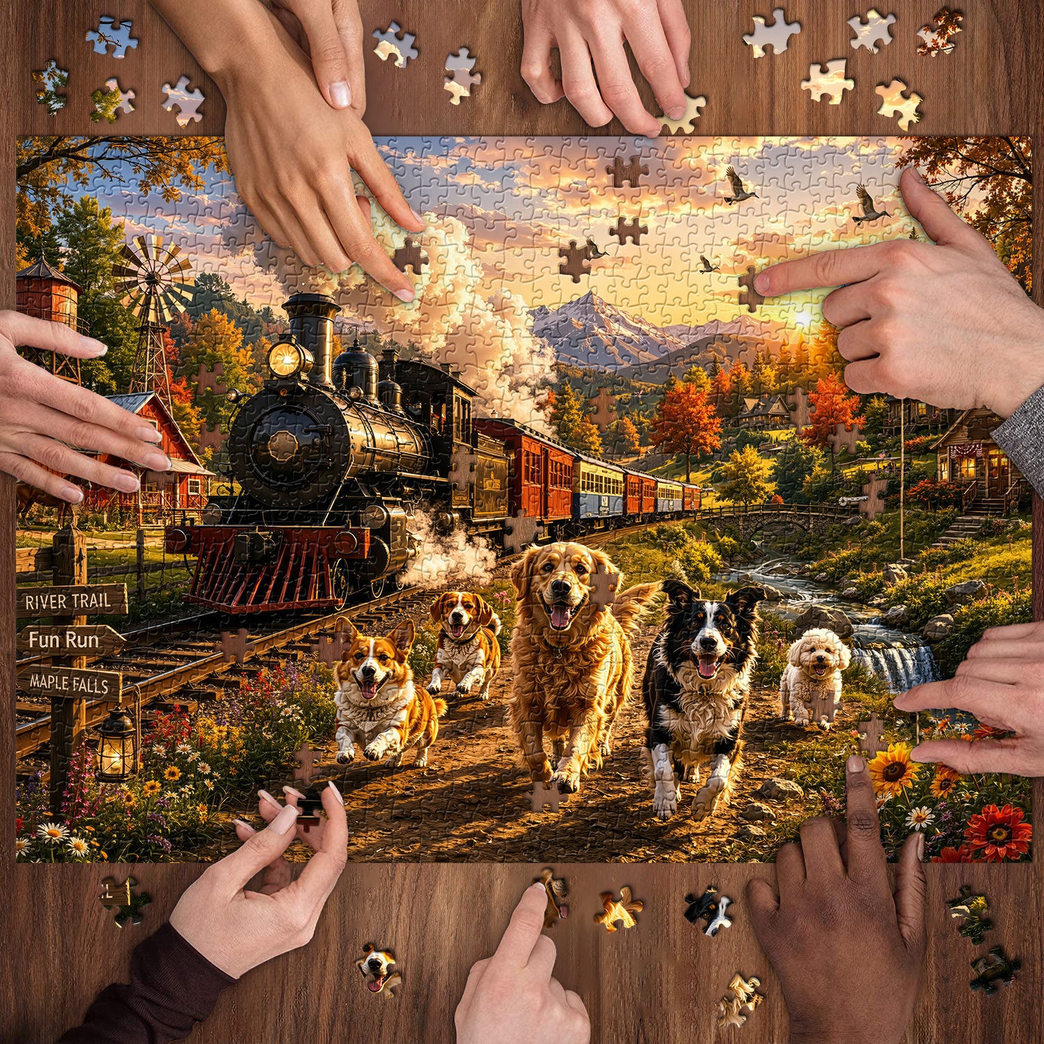 Autumn Run Jigsaw Puzzle 1000 Pieces