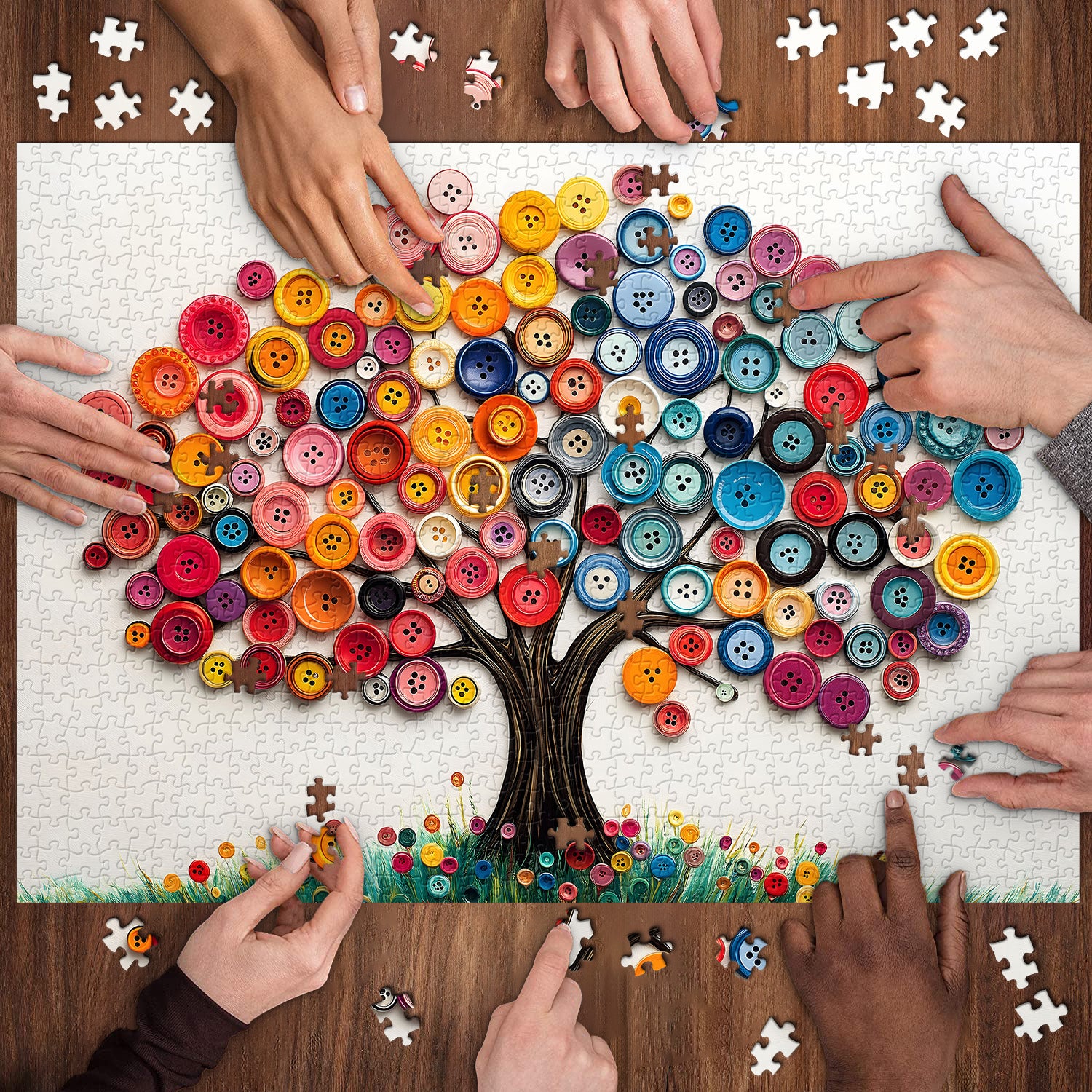 Tree of Button Jigsaw Puzzle 1000 Pieces