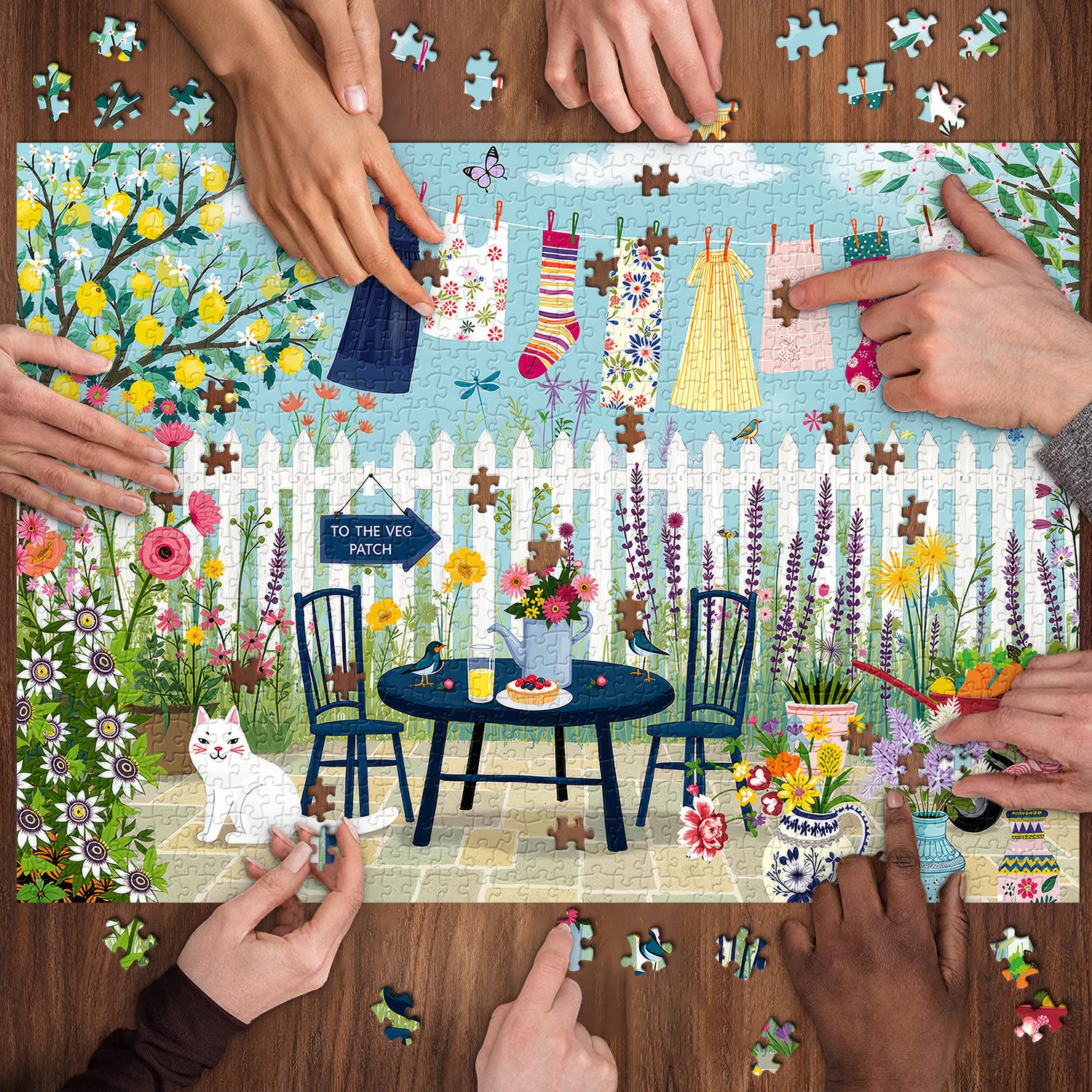 Frühlingshof-Puzzle 1000 Teile