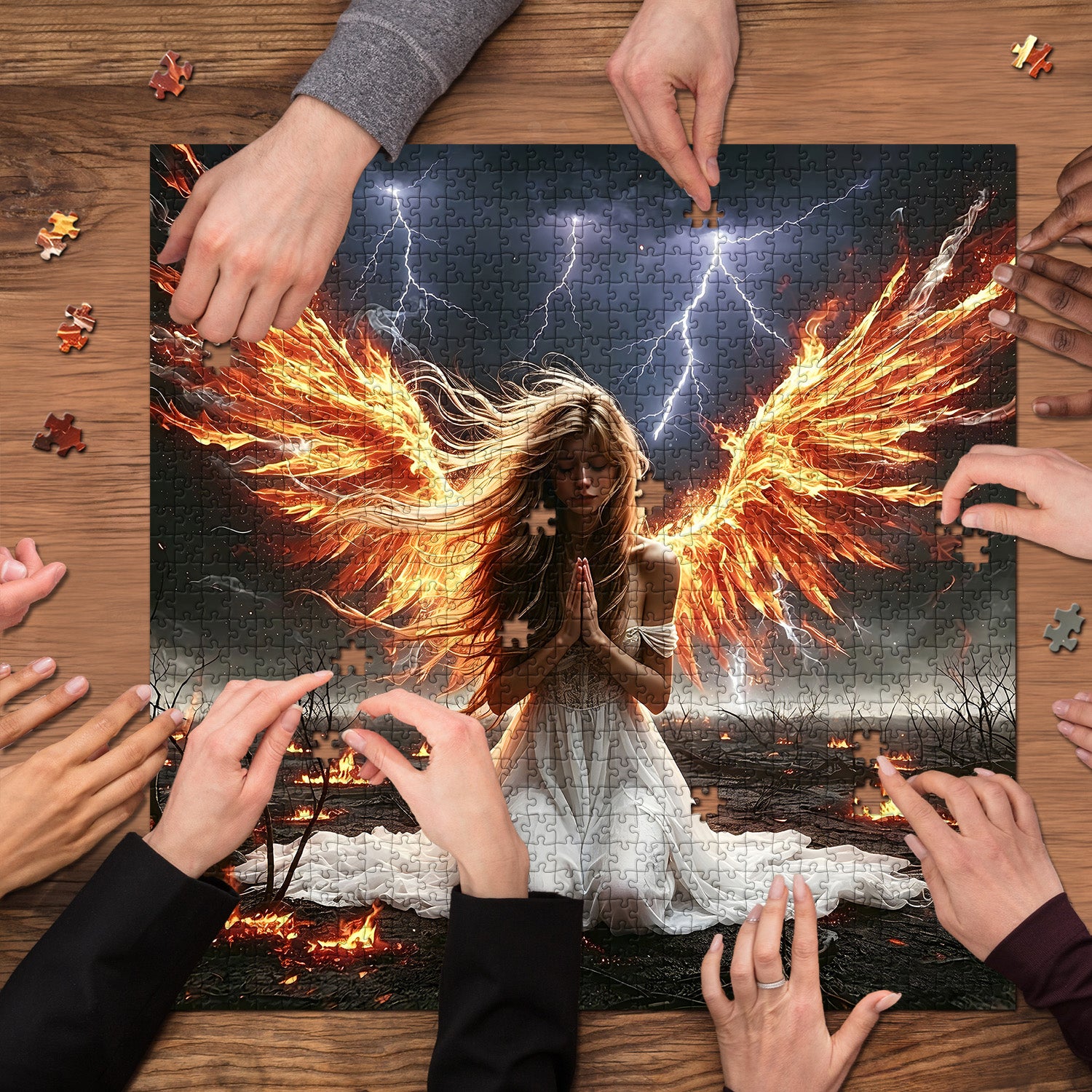 Phoenix Angel Prayer Puzzle 1000 Teile