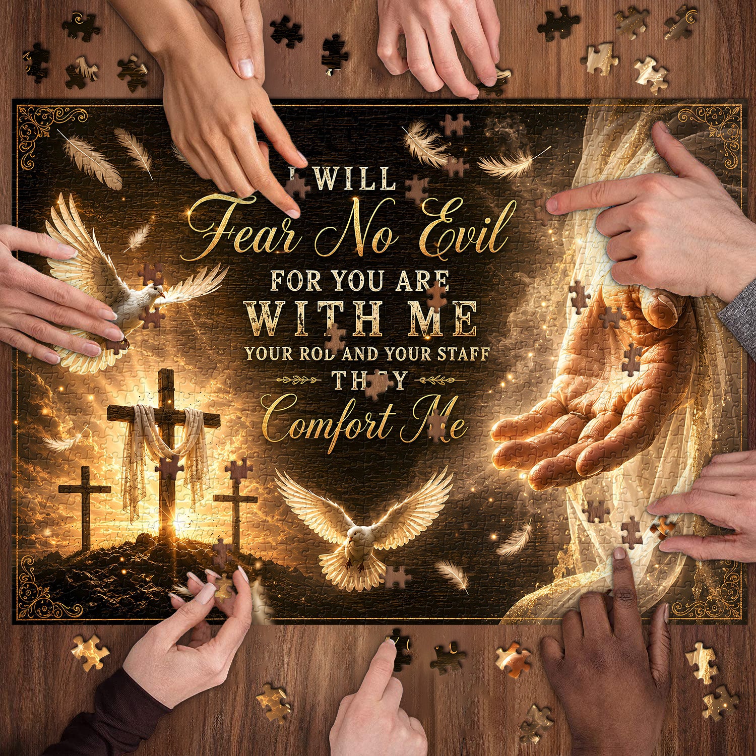 Sacred Sunset Cross Jigsaw Puzzle 1000 Pieces