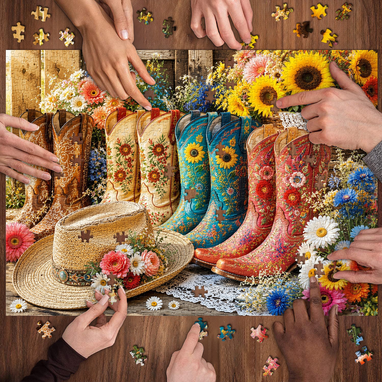 Boot & Wildflower Jigsaw Puzzle 1000 Pieces