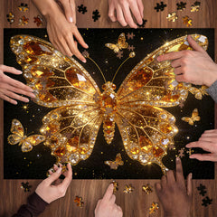 Midnight Gold Wings Jigsaw Puzzle 1000 Pieces