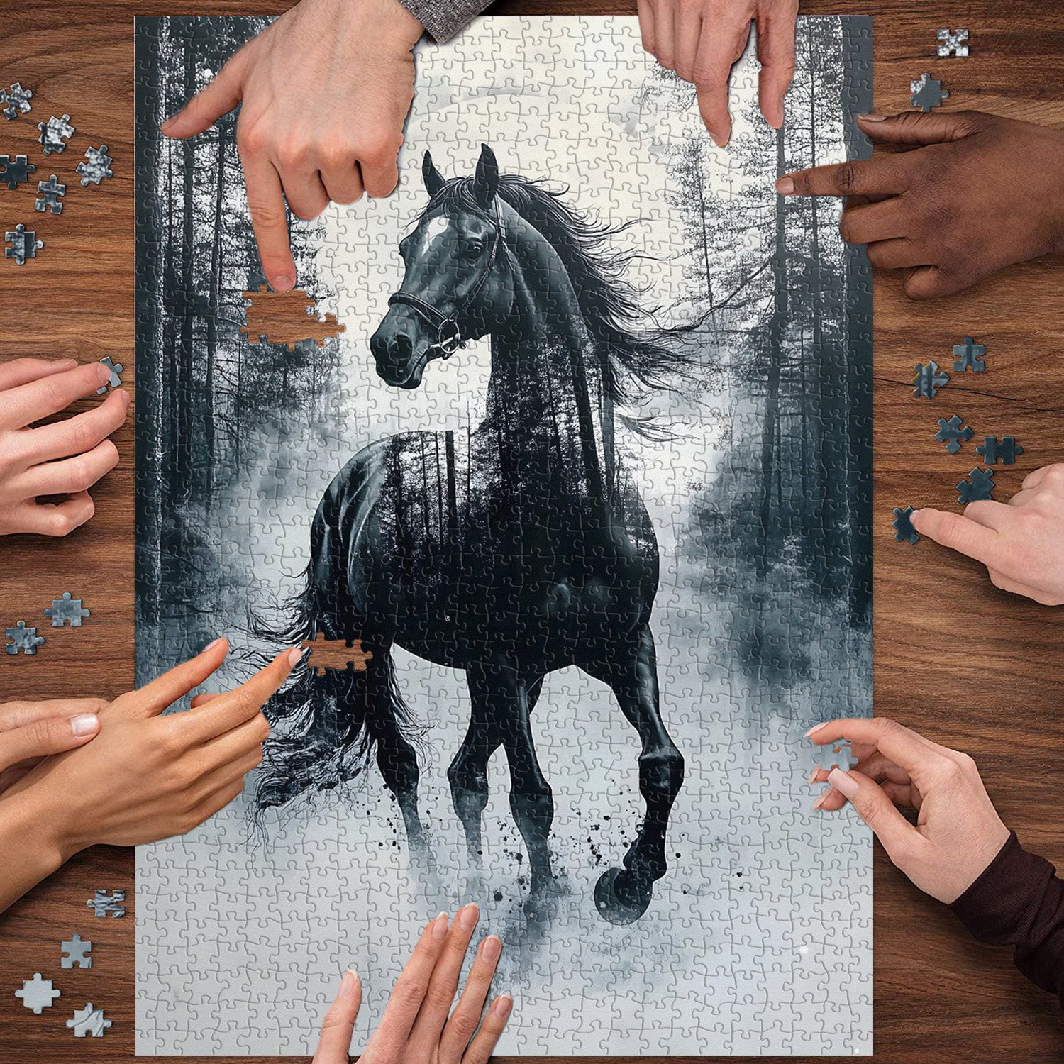 Mondschein-Ross-Puzzle 1000 Teile