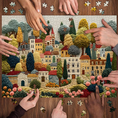 Embroidery Village Jigsaw Puzzle 1000 Pieces