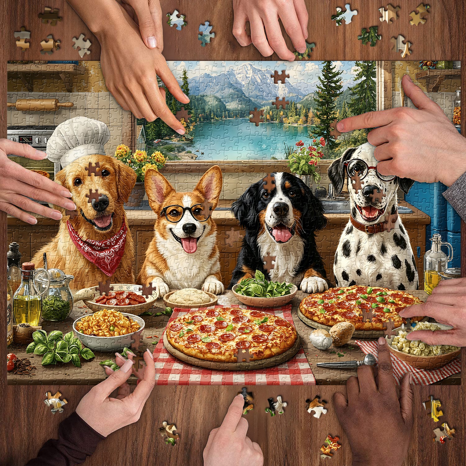 Lakeside Pizza Crew Puzzle 1000 Teile