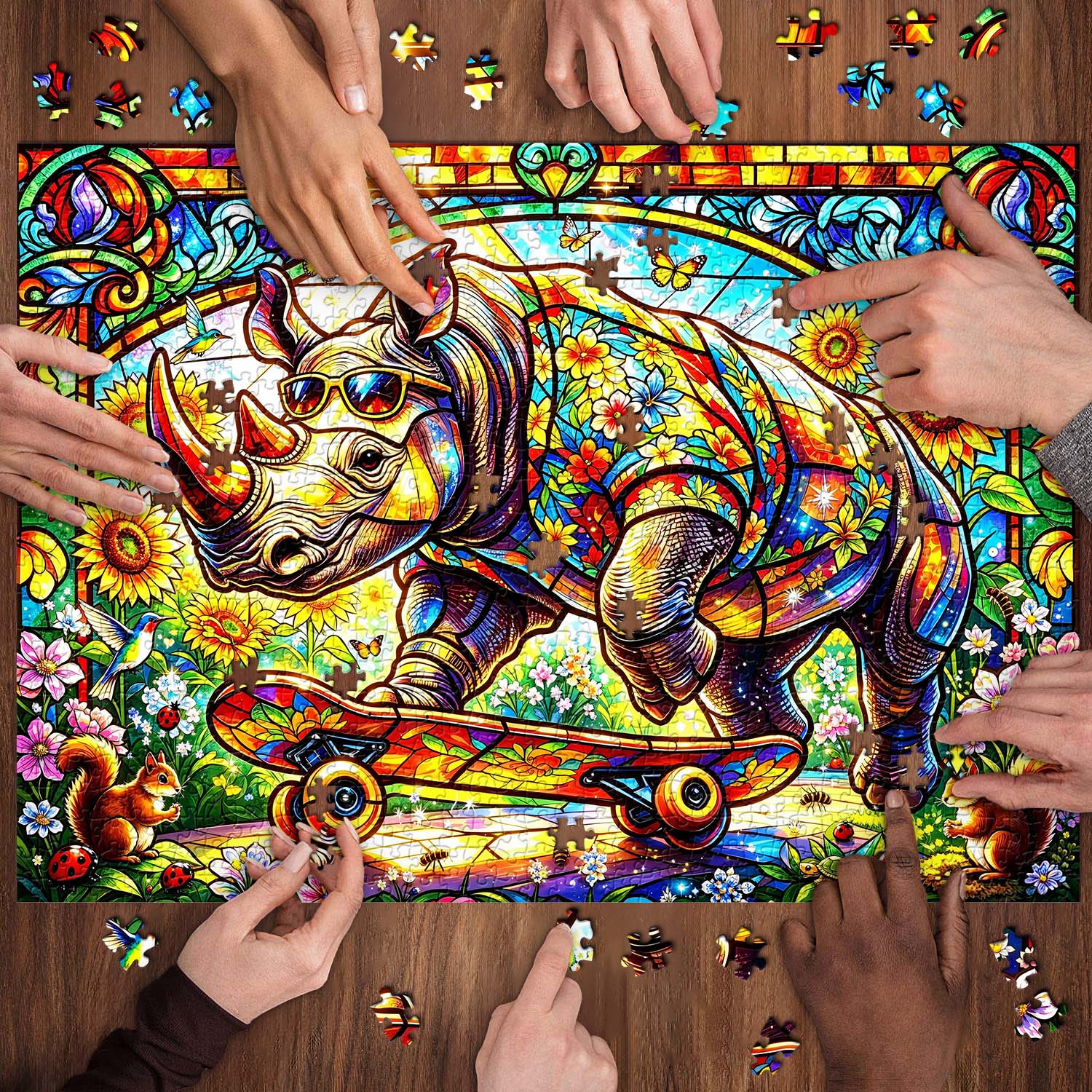 Sunflower Rhino Glide Jigsaw Puzzle 1000 Pieces