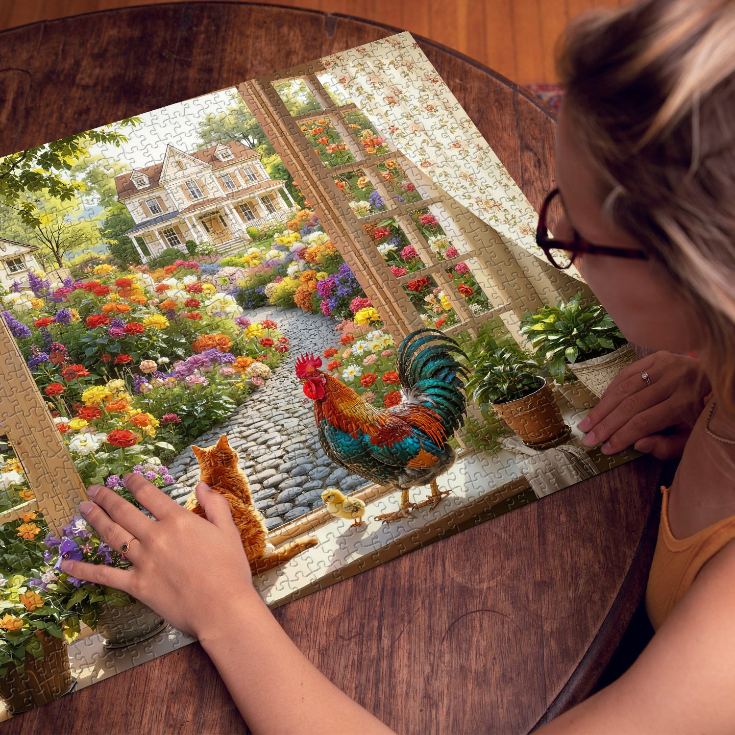 Landschaftsfenster-Szenen-Puzzle, 1000 Teile