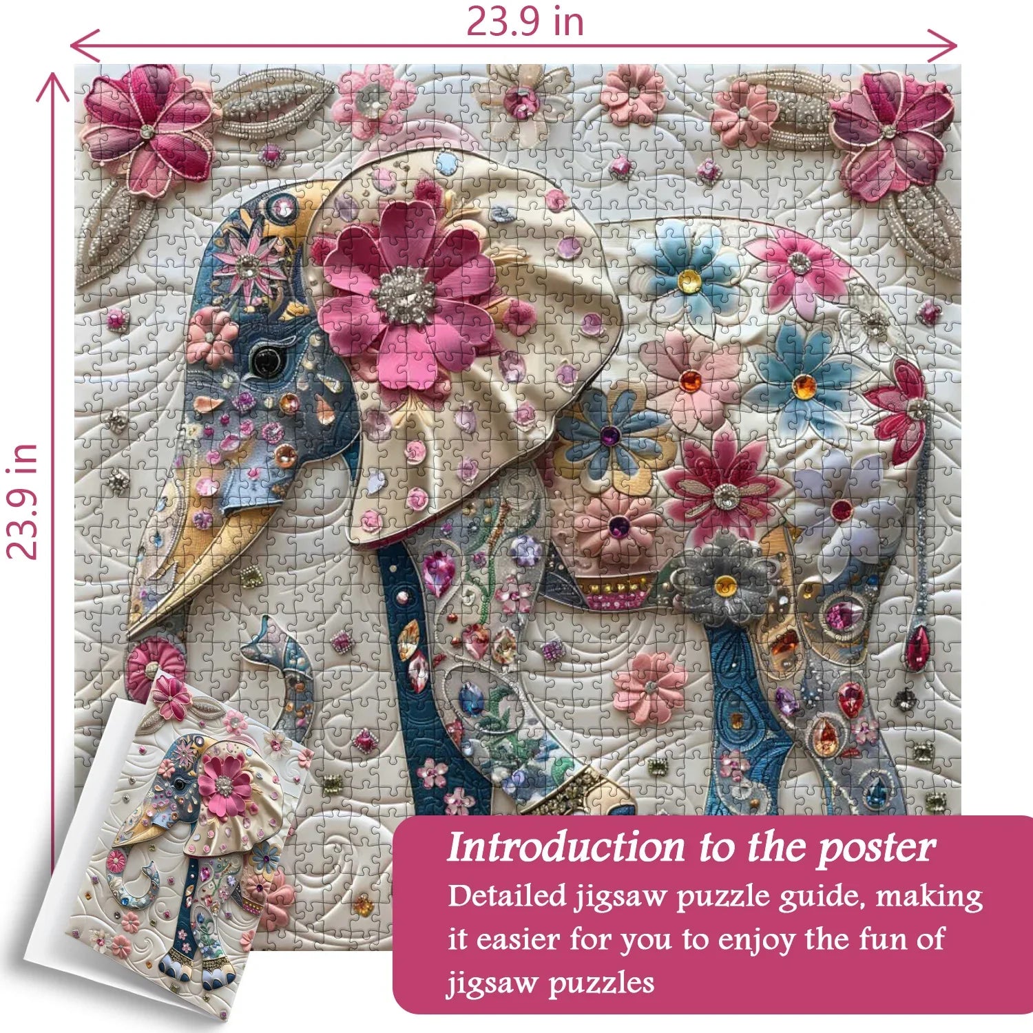 Diamond Elephant Jigsaw Puzzle 1000 Pieces