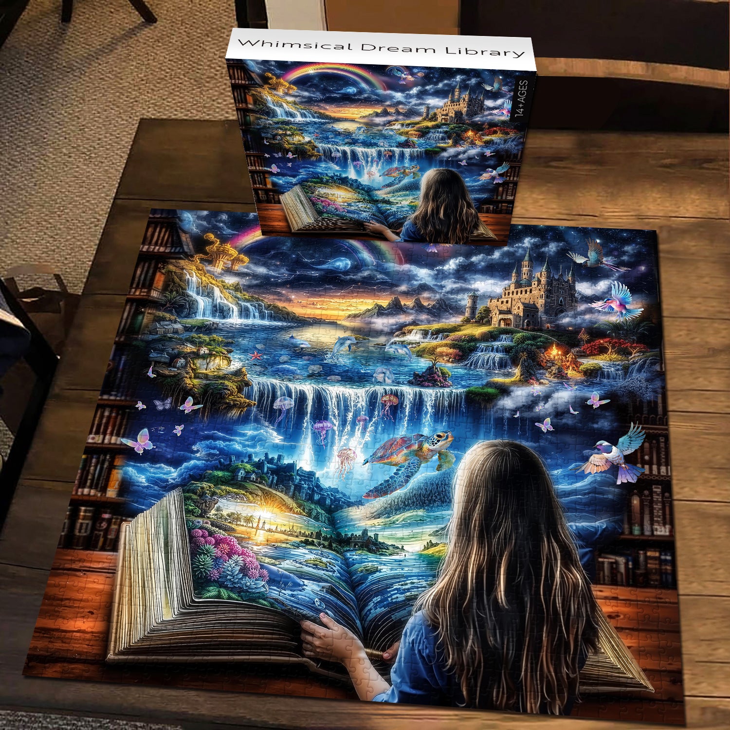 Whimsical Dream Library Jigsaw Puzzle 1000 Pieces