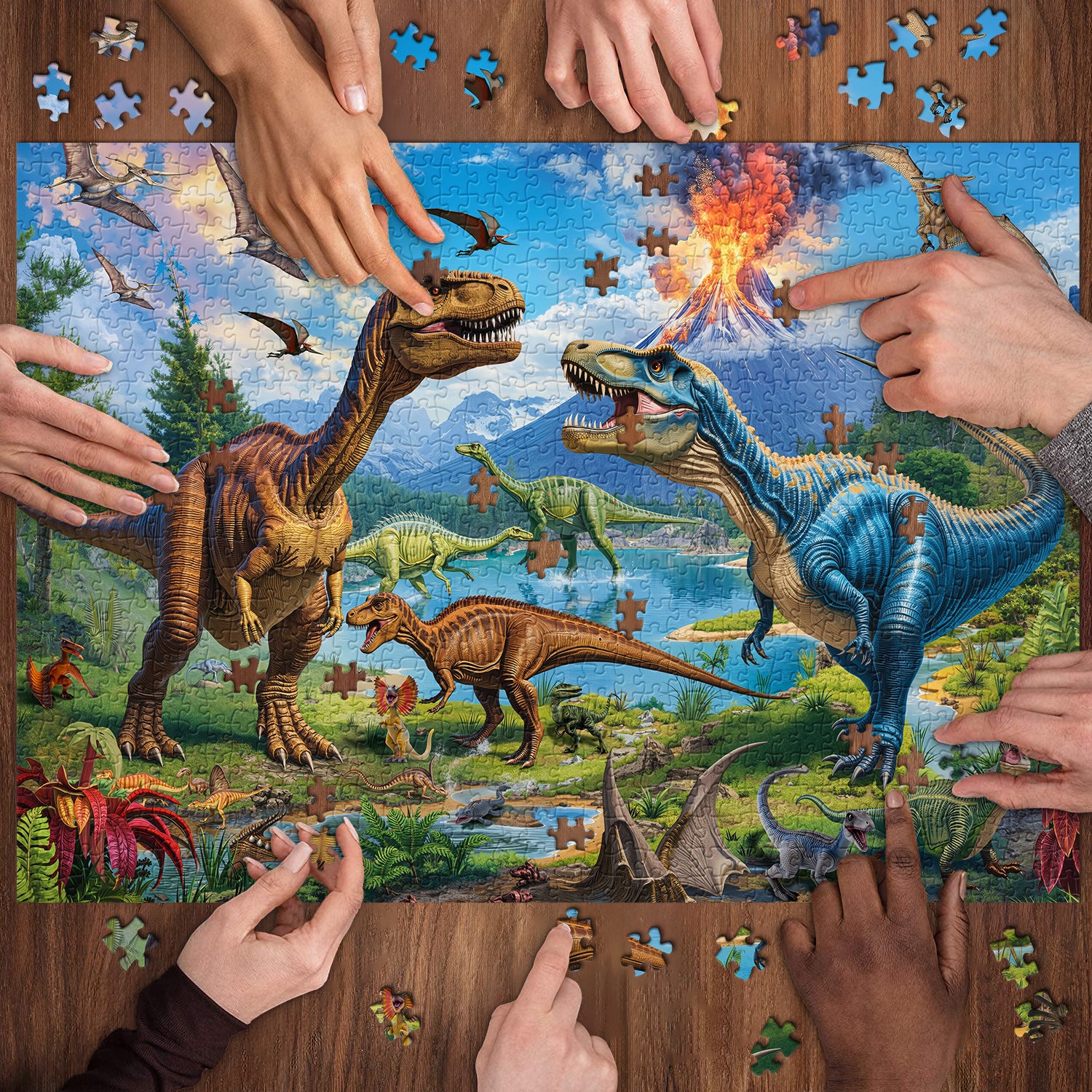 Brüllender Vulkan Puzzle 1000 Teile