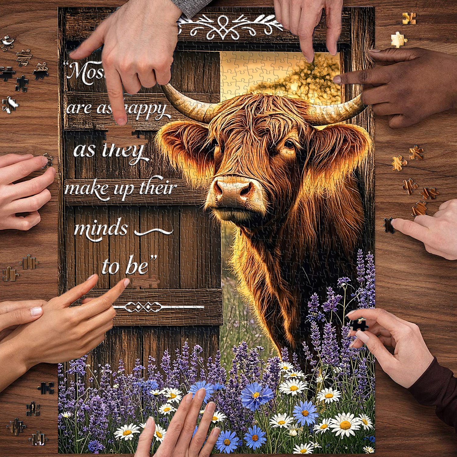 Highland Cow Joy Jigsaw Puzzle 1000 Pieces