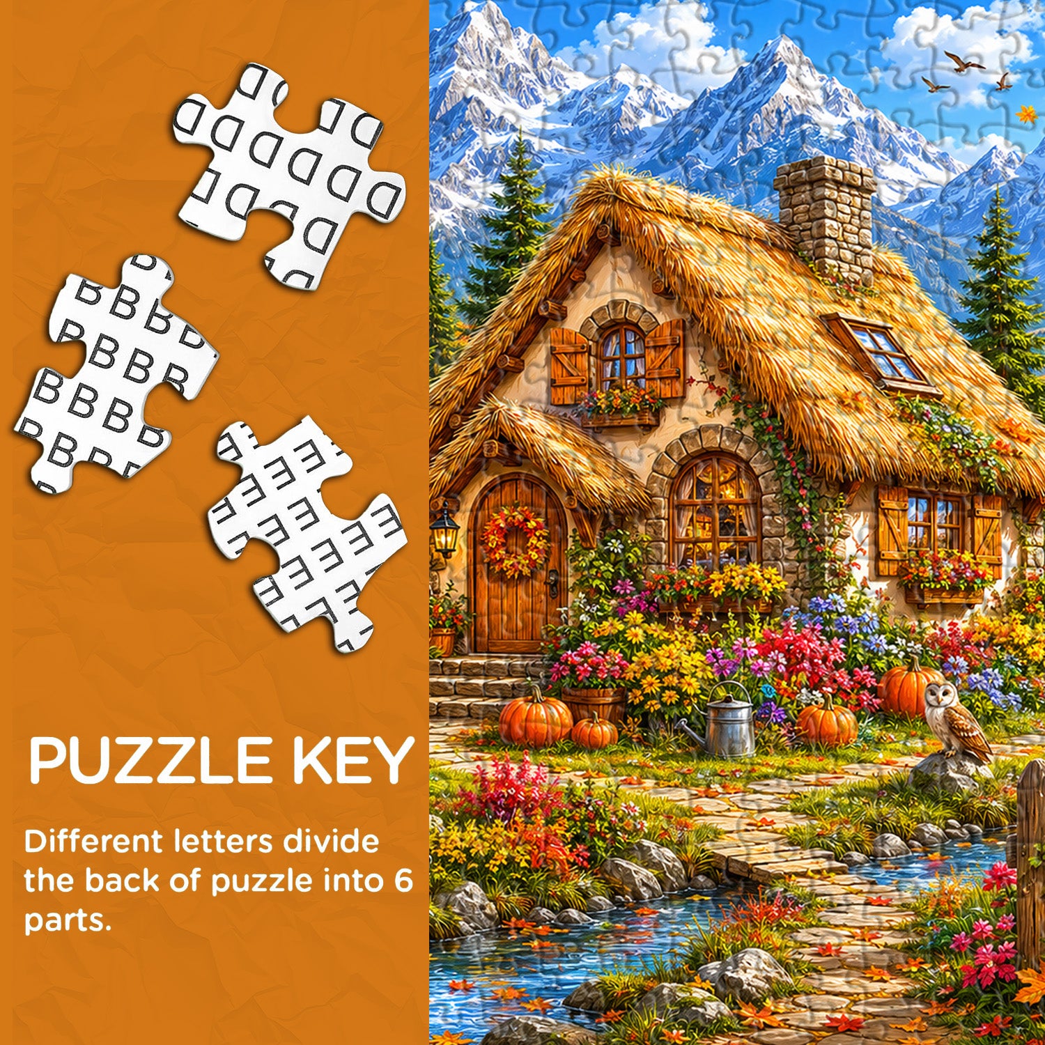Fall Pumpkin Cottage Jigsaw Puzzle 1000 Pieces