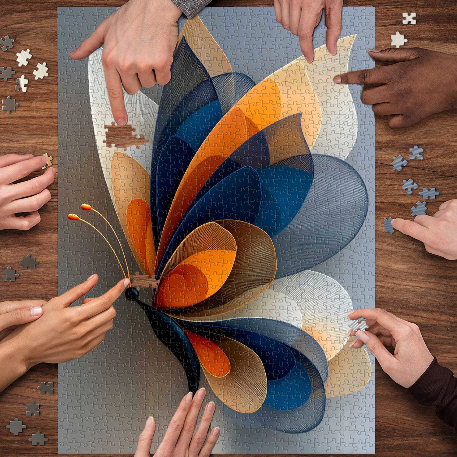 Abstraktes Schmetterlingspuzzle 1000 Teile