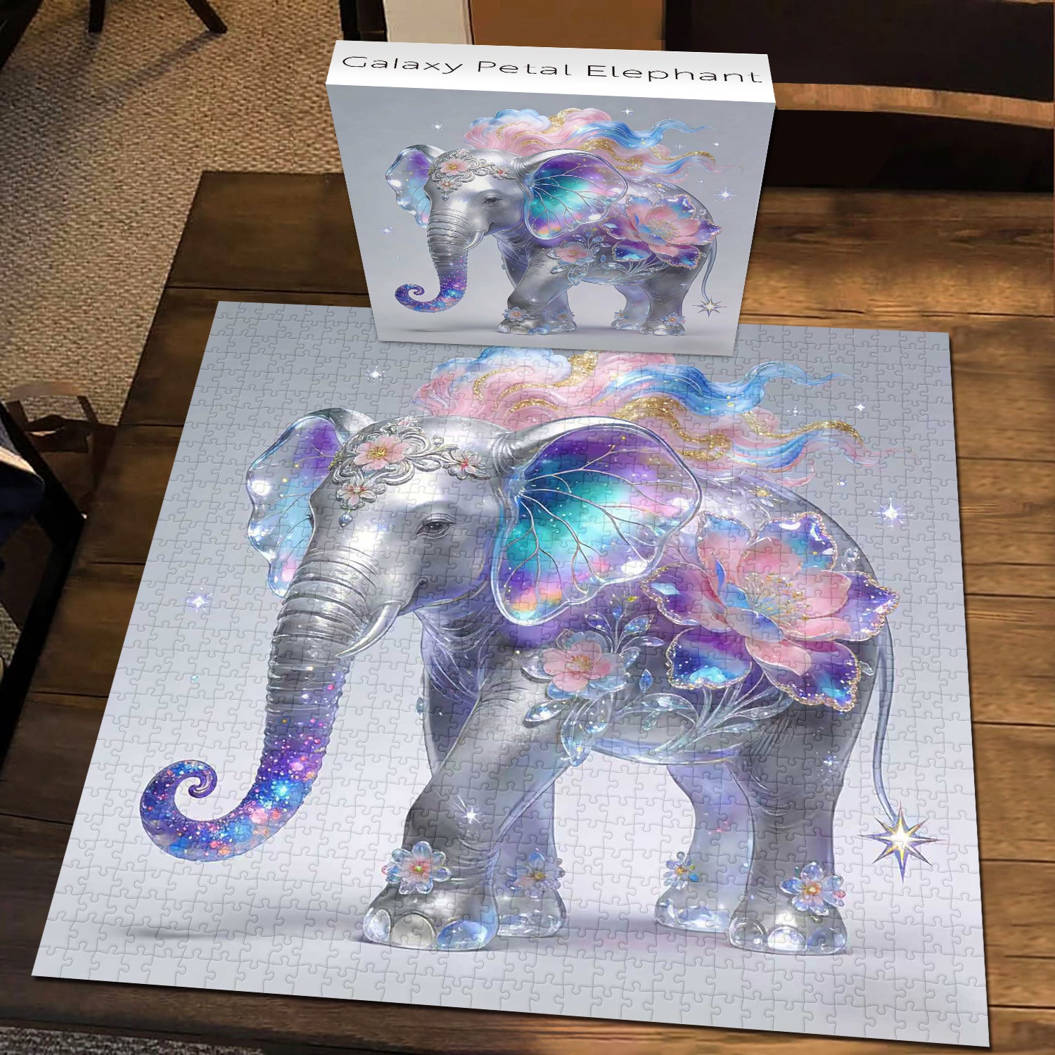 Galaxy Petal Elephant Jigsaw Puzzle 1000 Pieces