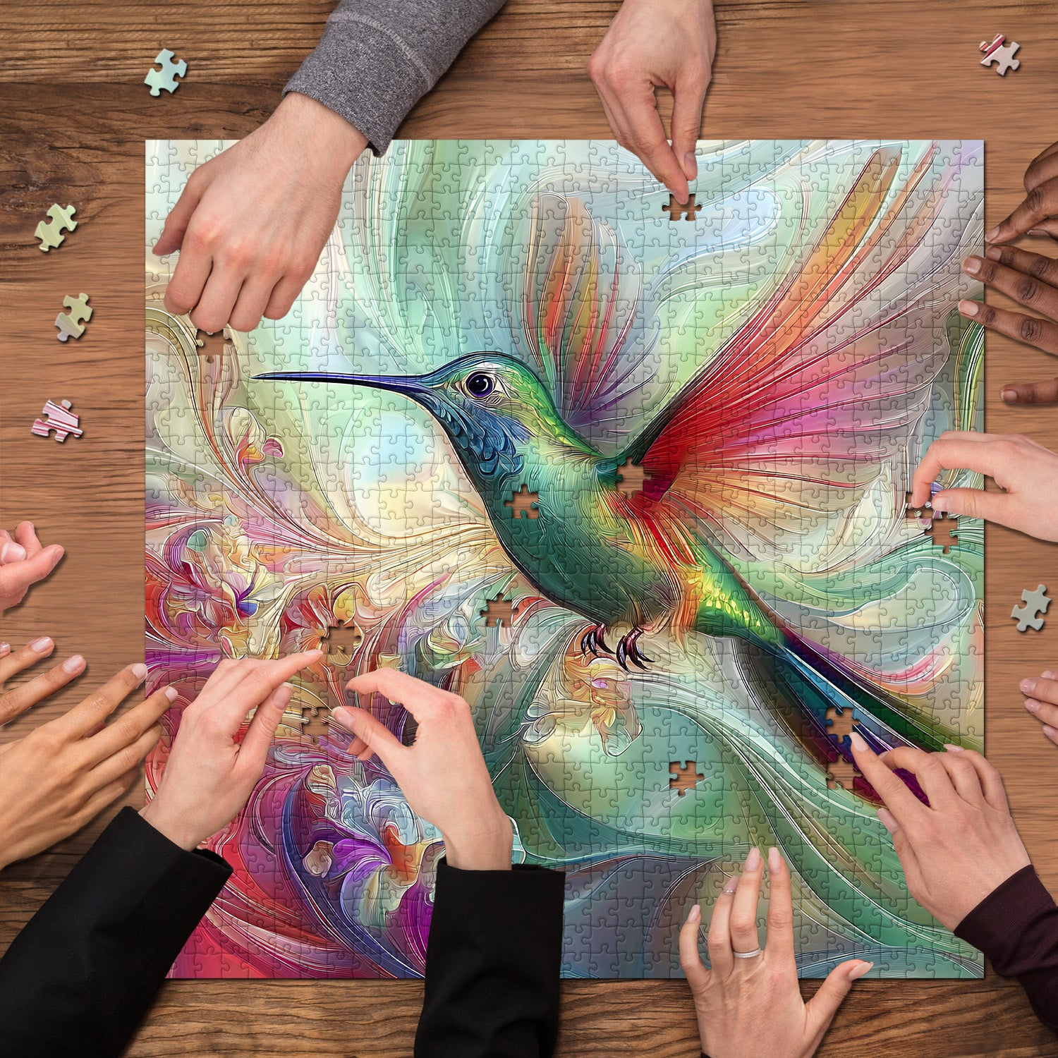 Artistic Hummingbird Jigsaw Puzzle 1000 Pieces