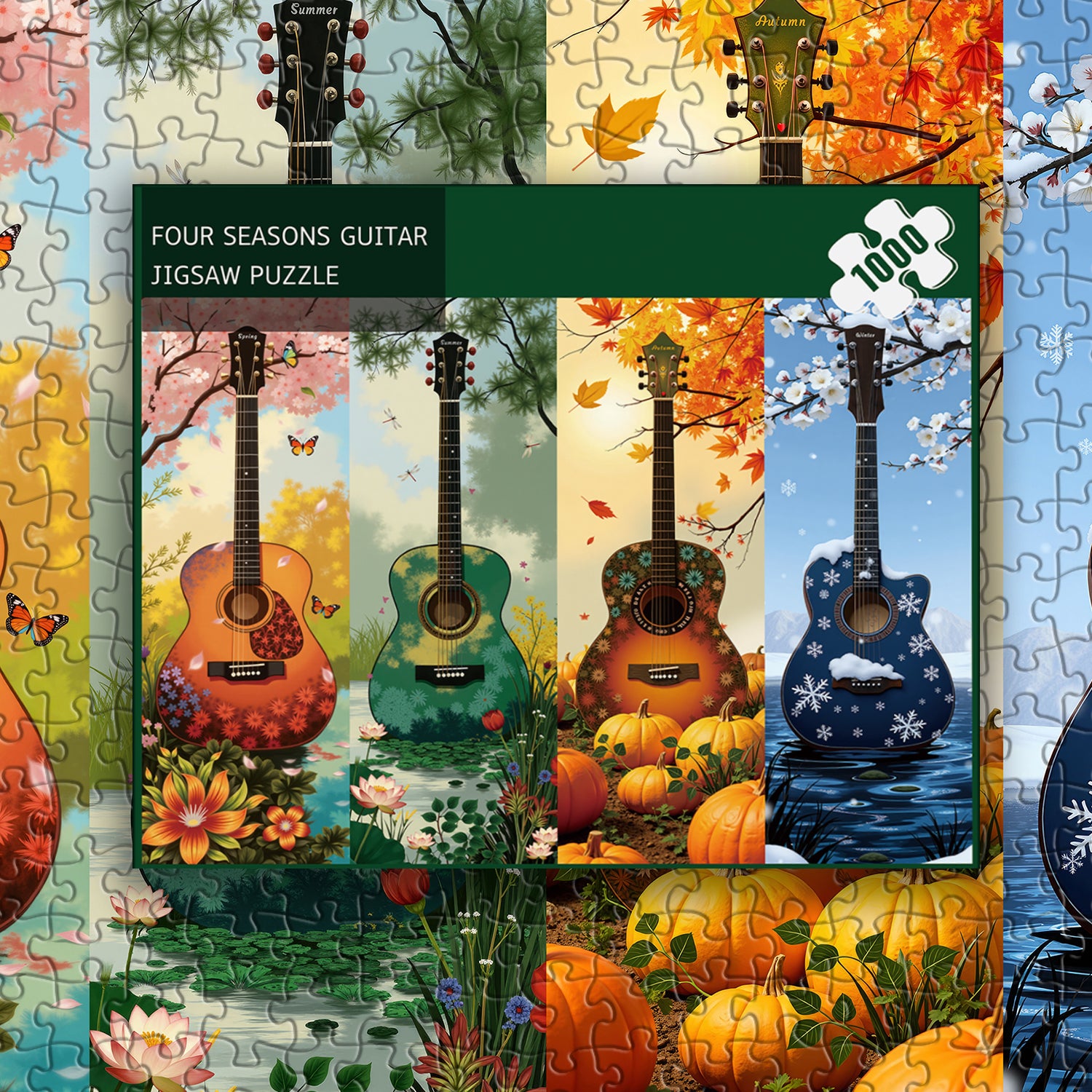 Four Seasons Guitar Jigsaw Puzzle 1000 Pieces