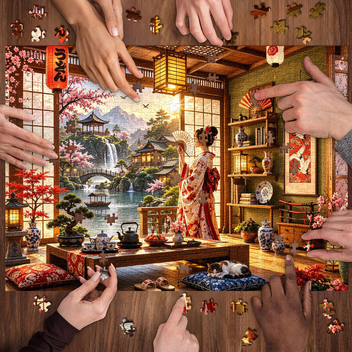 Japanisches Tee-Retreat-Puzzle 1000 Teile