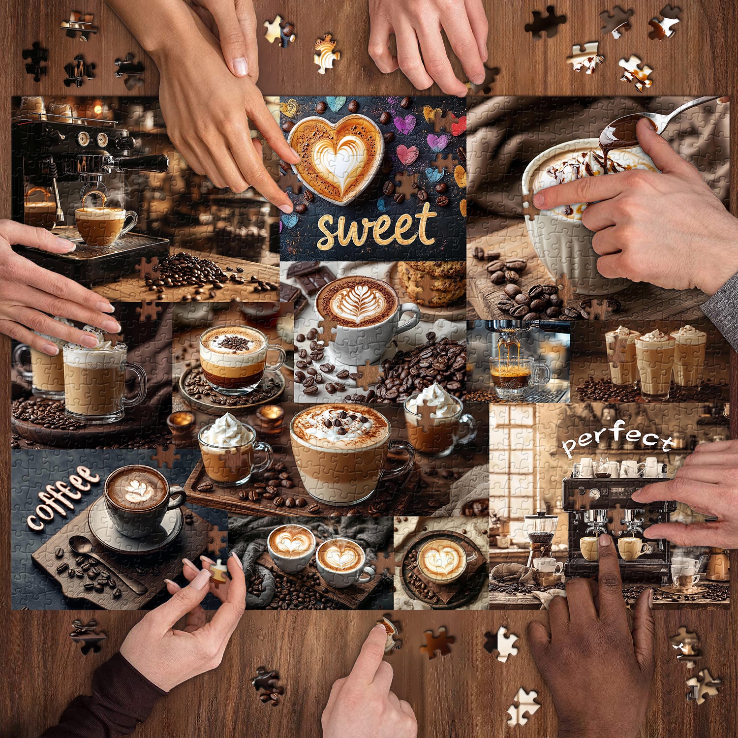 Kaffeekunst Freude Puzzle 1000 Stücke