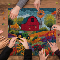 Barn of Blossoming Days Jigsaw Puzzle 1000 Pieces
