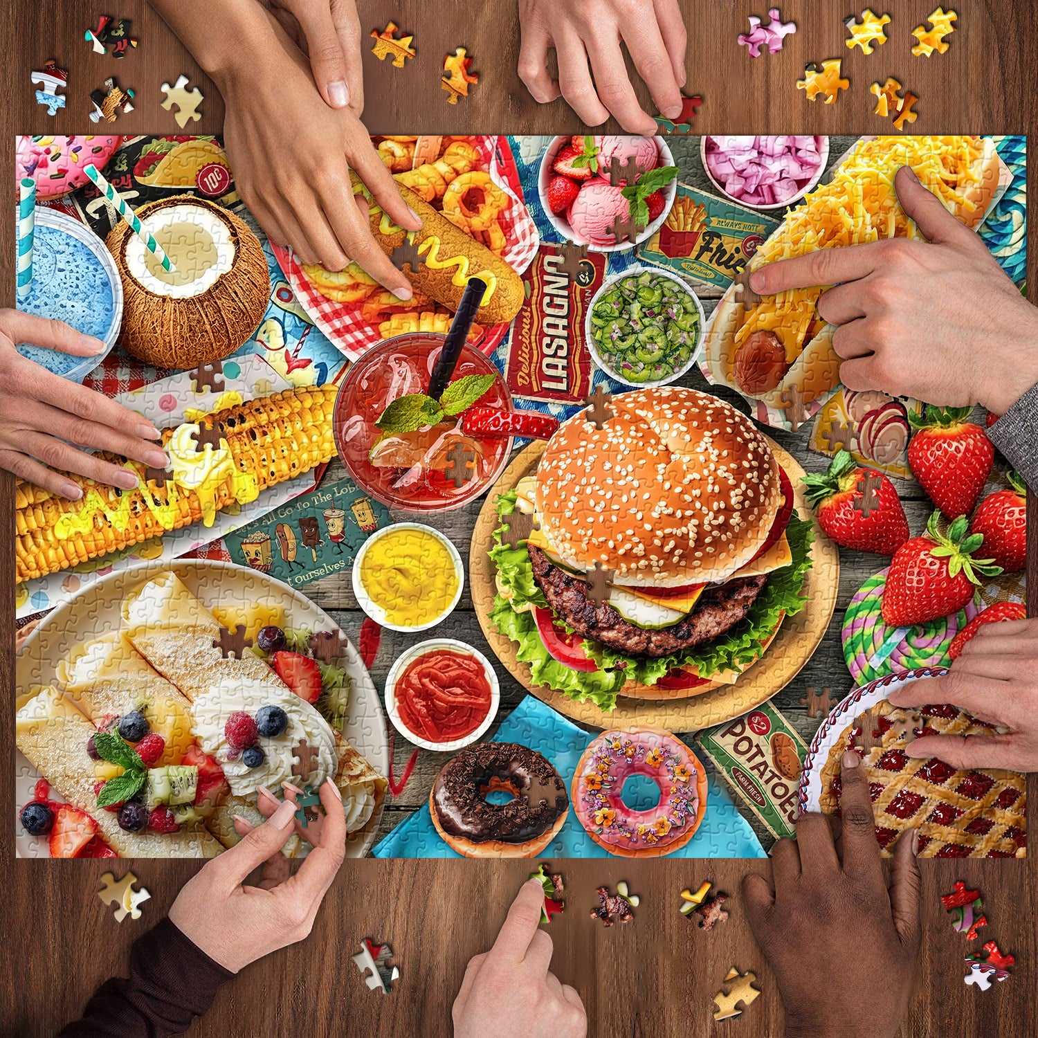 Food Delight Party Puzzle 1000 Teile