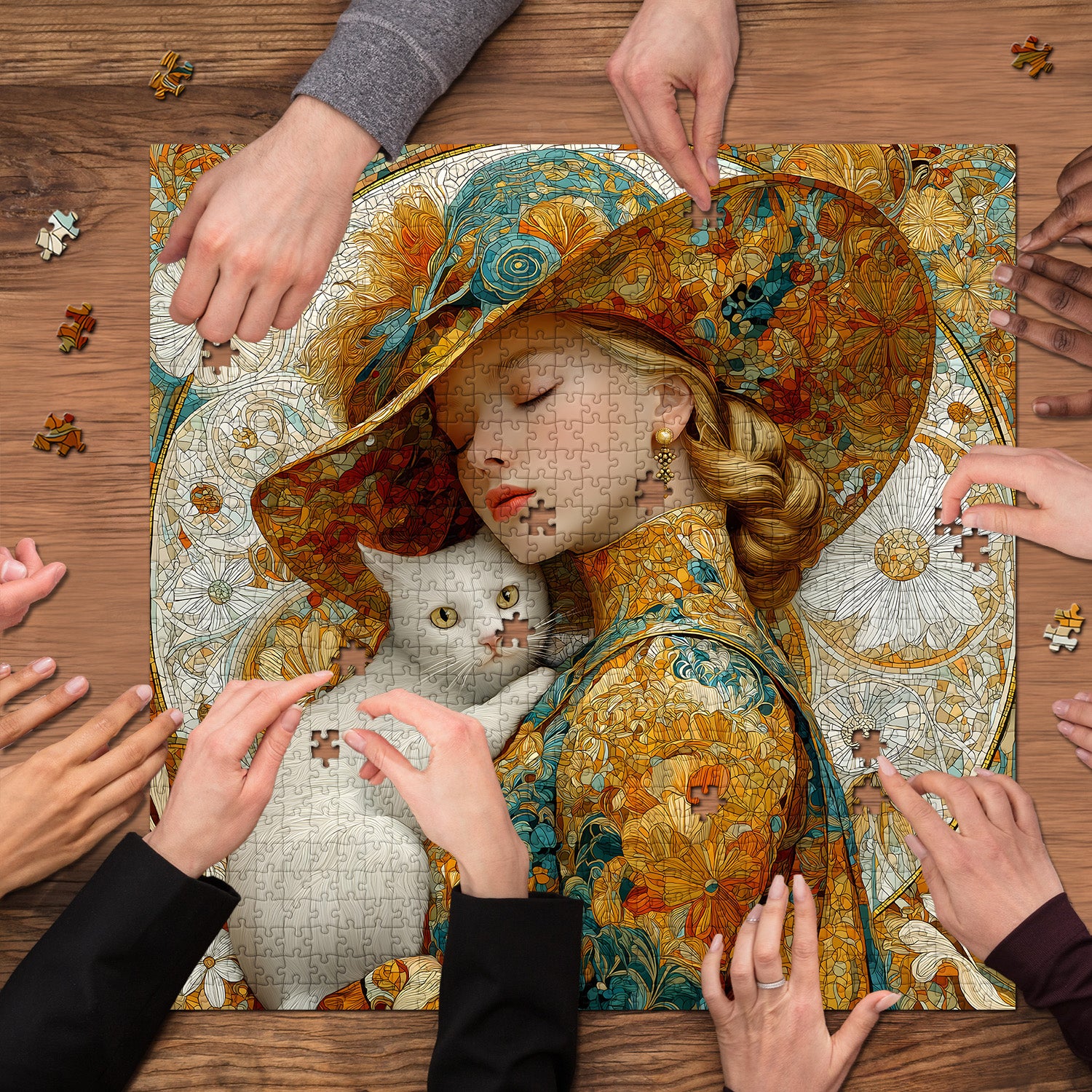 Puzzle mit floraler Eleganz, 1000 Teile