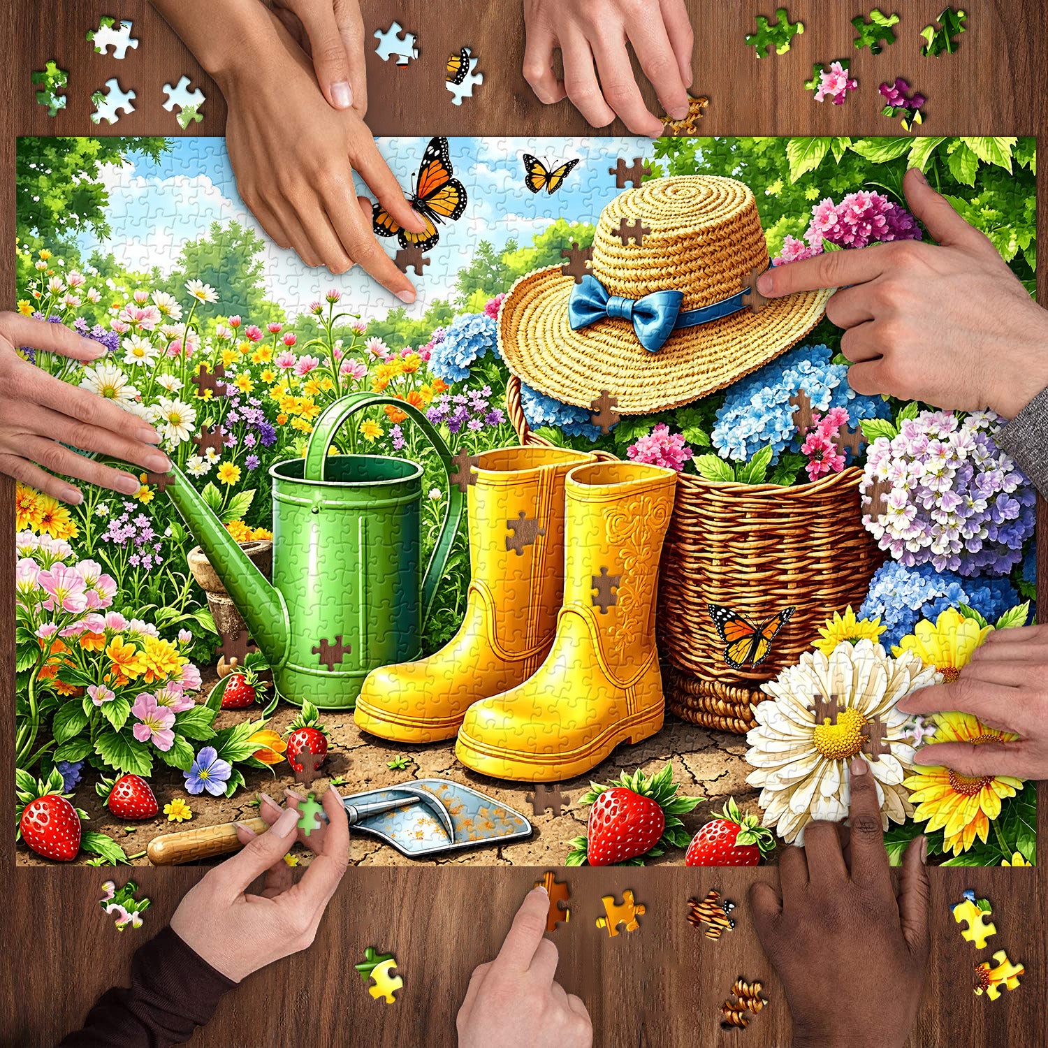 Frühlingsgartentag-Puzzle 1000 Teile