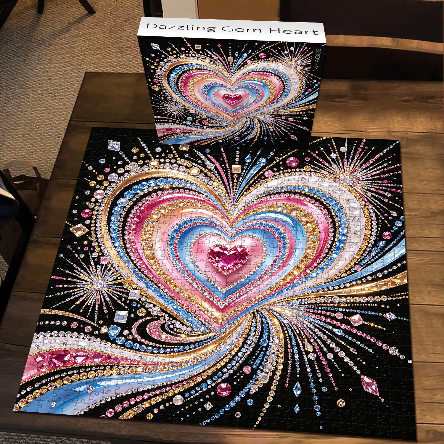 Dazzling Gem Heart Jigsaw Puzzle 1000 Pieces