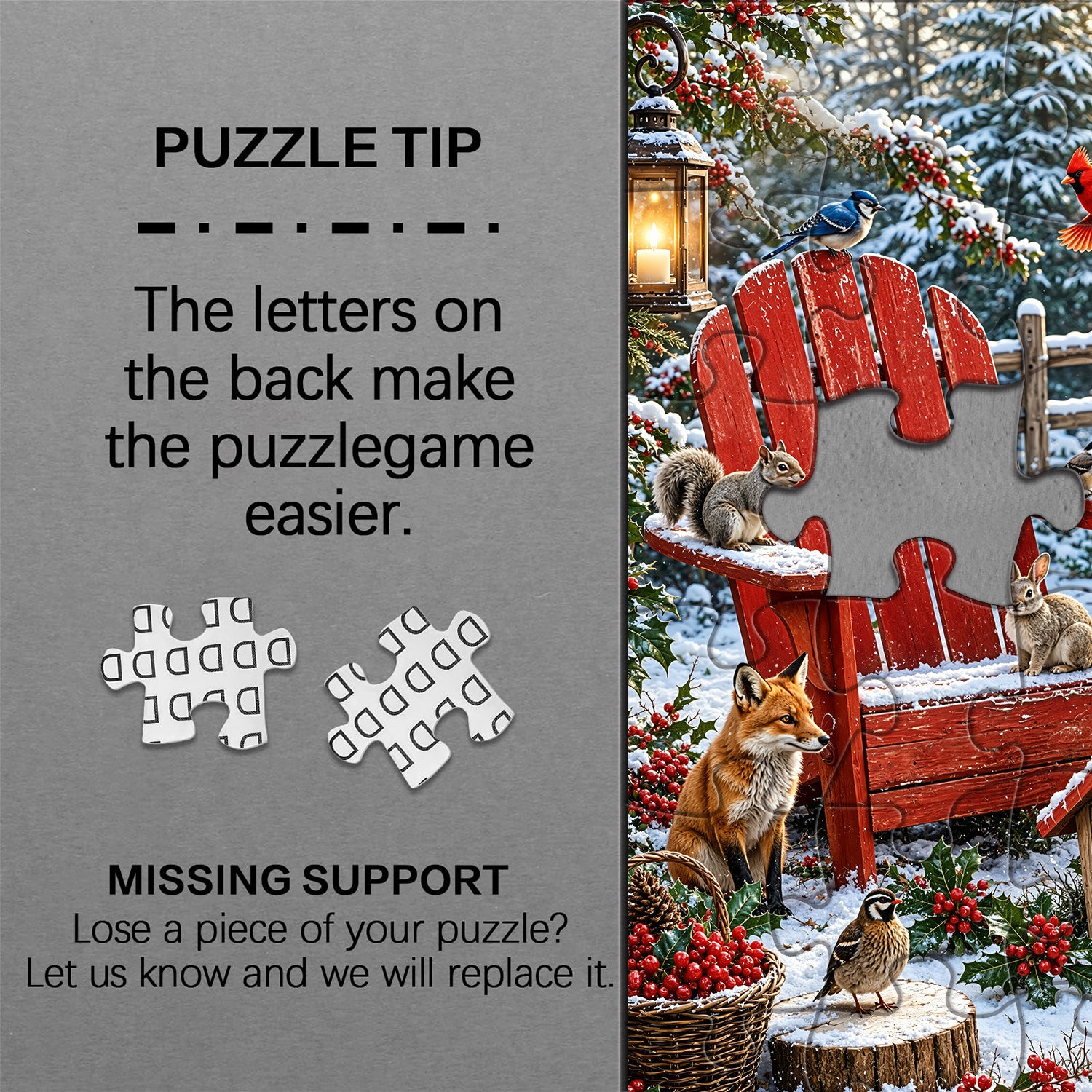 Snowy Forest Friends Puzzle 1000 Teile