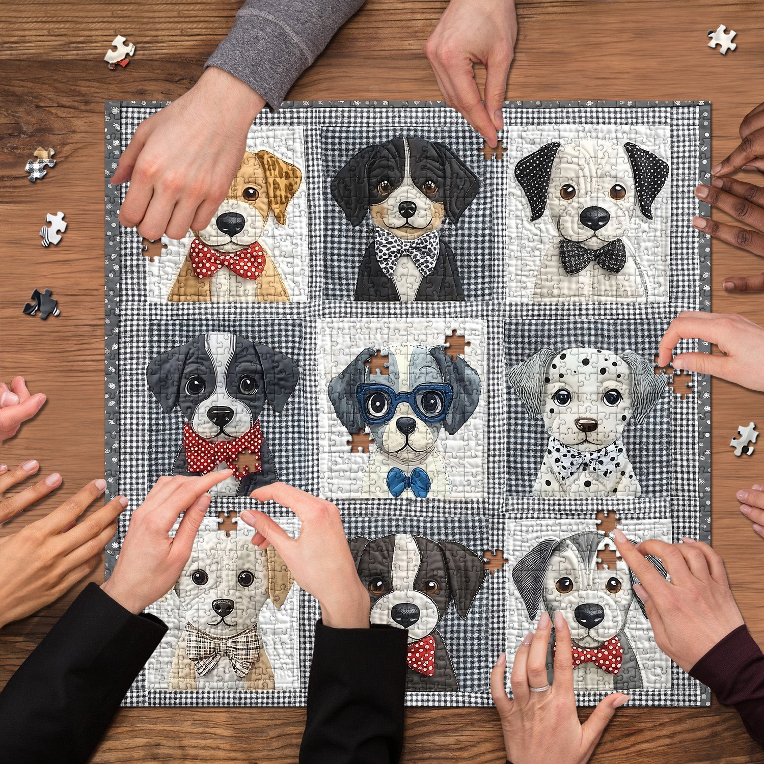 Patchwork Dog Art Jigsaw Puzzle 1000 Pieces