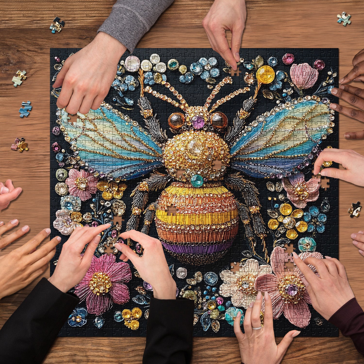 Jeweled Bee Jigsaw Puzzle 1000 Pieces