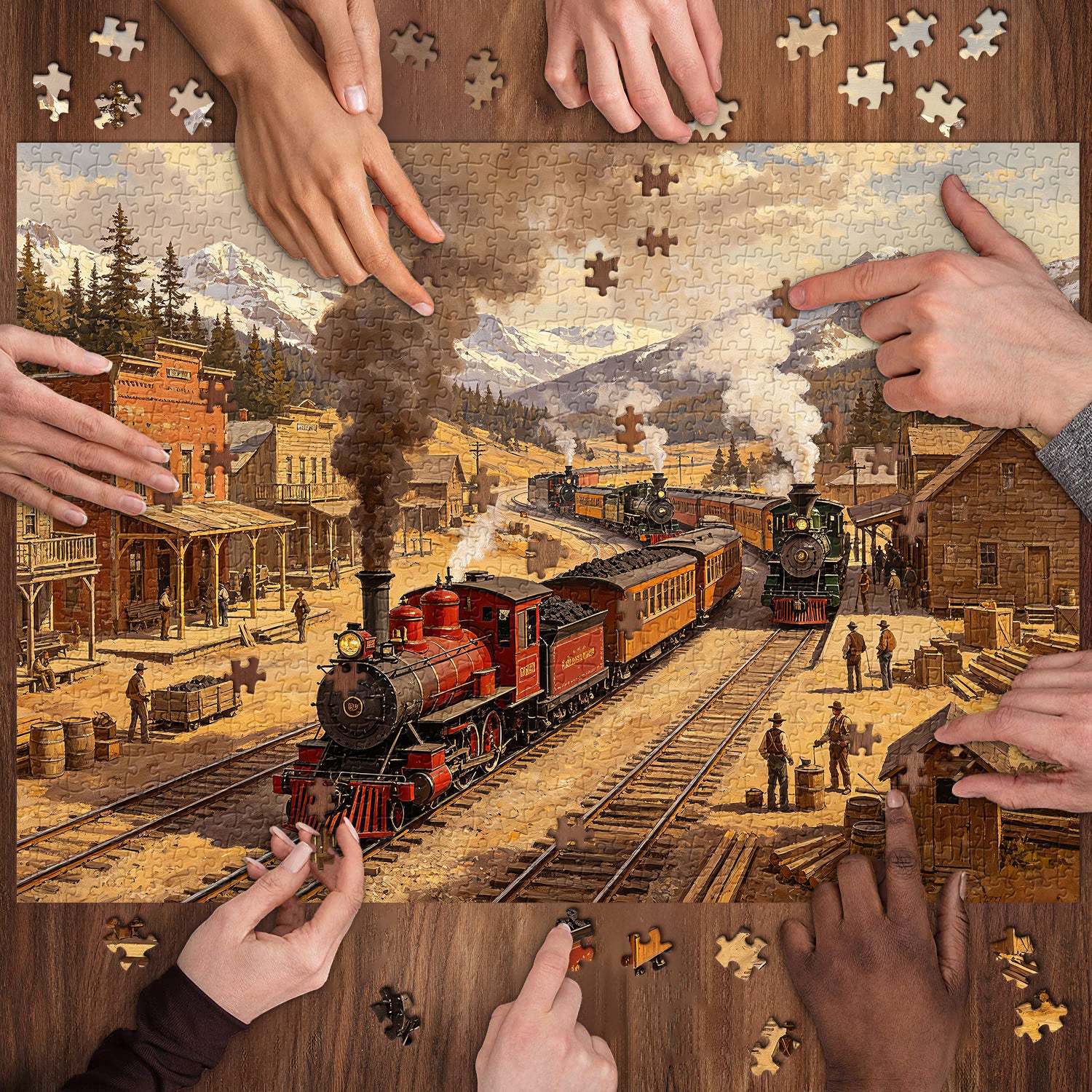 Züge des Goldrauschs Puzzle 1000 Teile