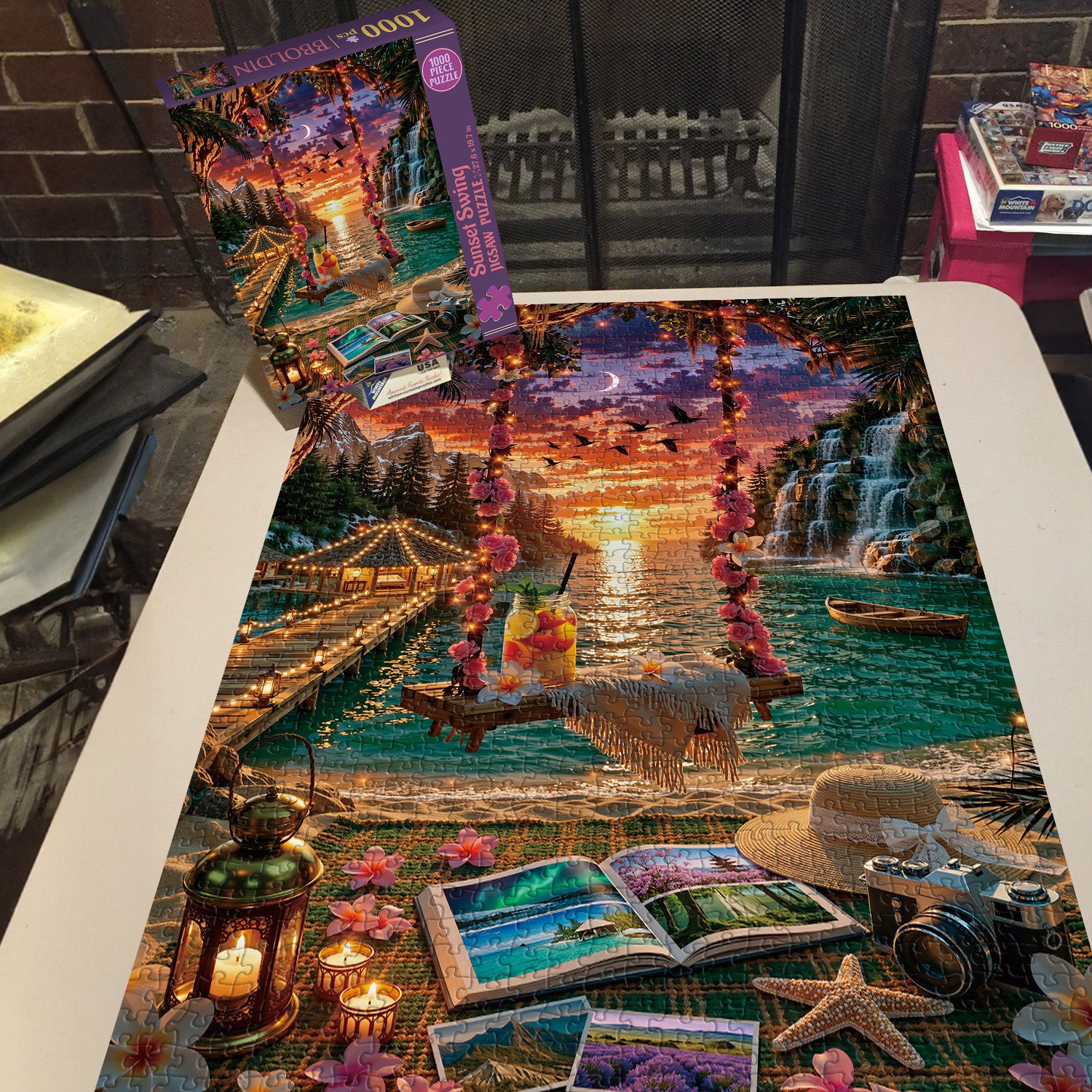 Sonnenuntergangsschaukel-Puzzle 1000 Teile