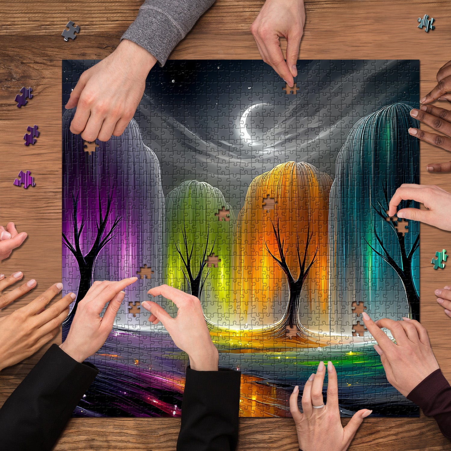 Kaleidoskop-Weiden-Puzzle, 1000 Teile