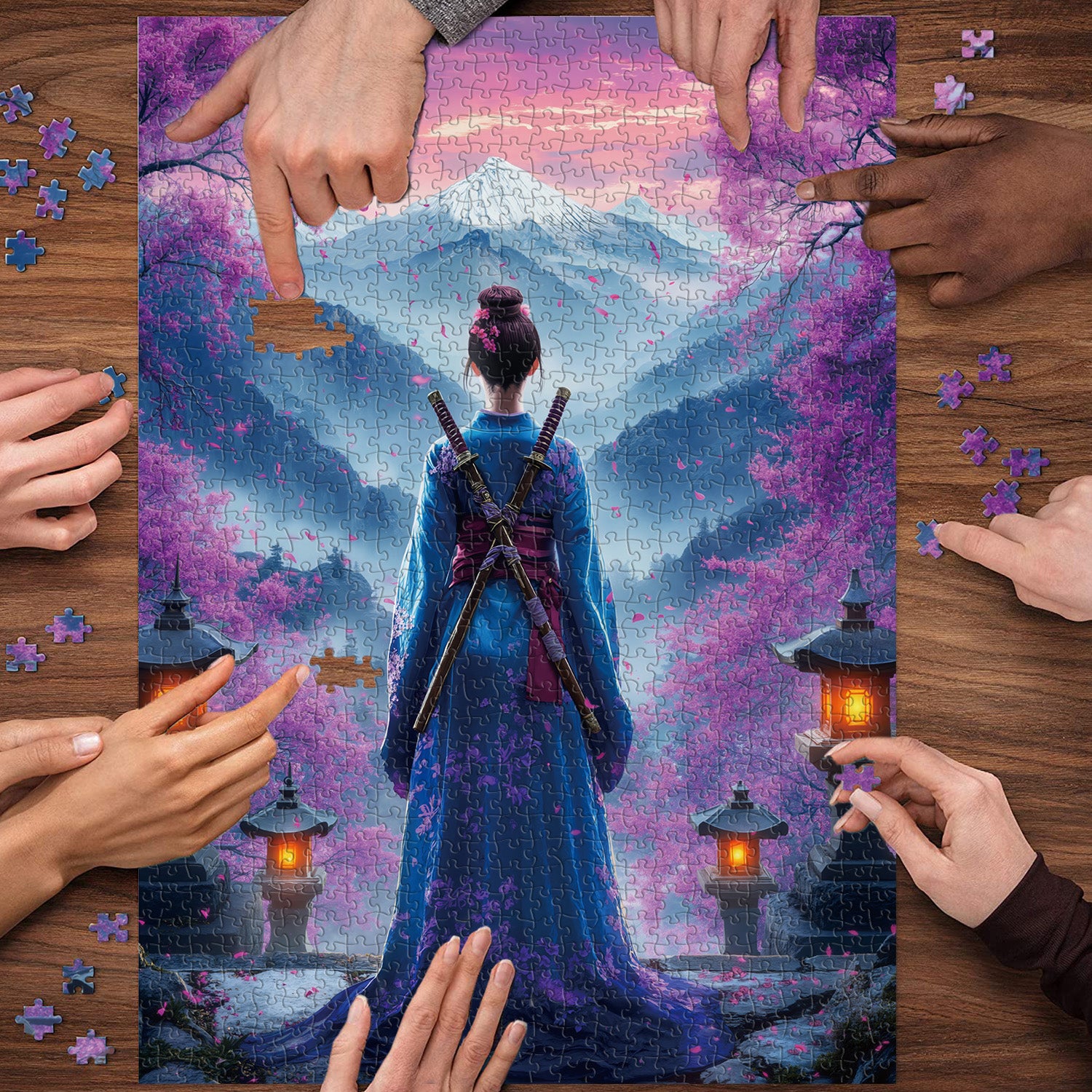 Sakura Samurai Jigsaw Puzzle 1000 Pieces
