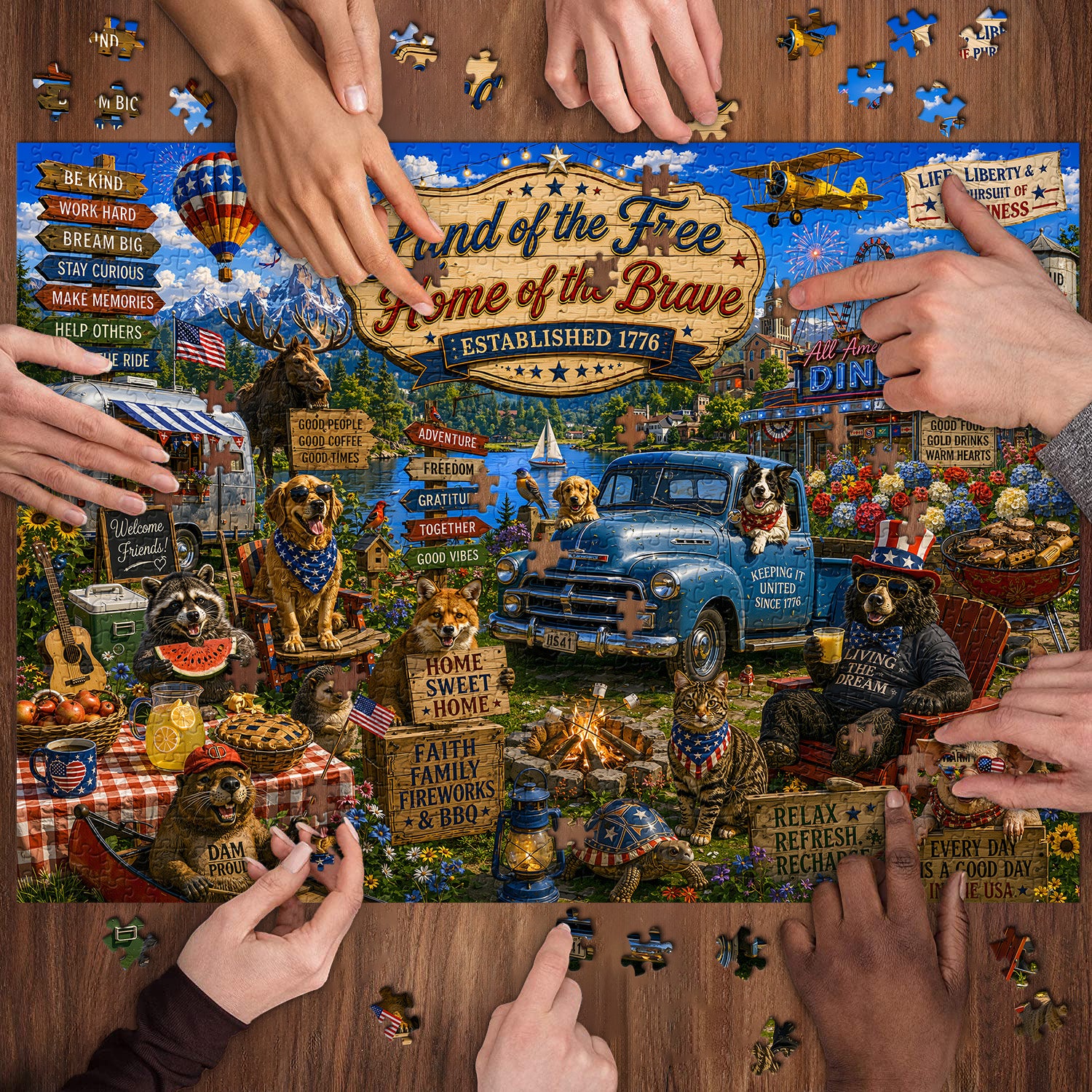 Land der kostenlosen Puzzle 1000 Teile