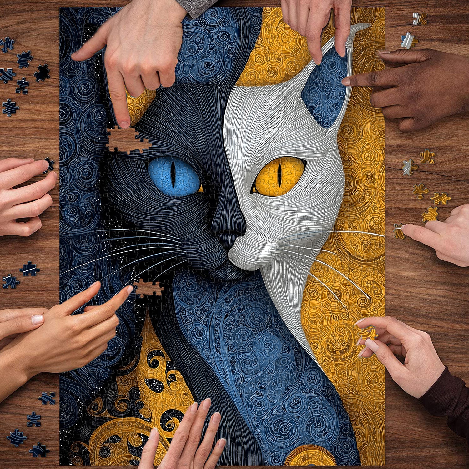 Blue Gold Gaze Puzzle 1000 Teile