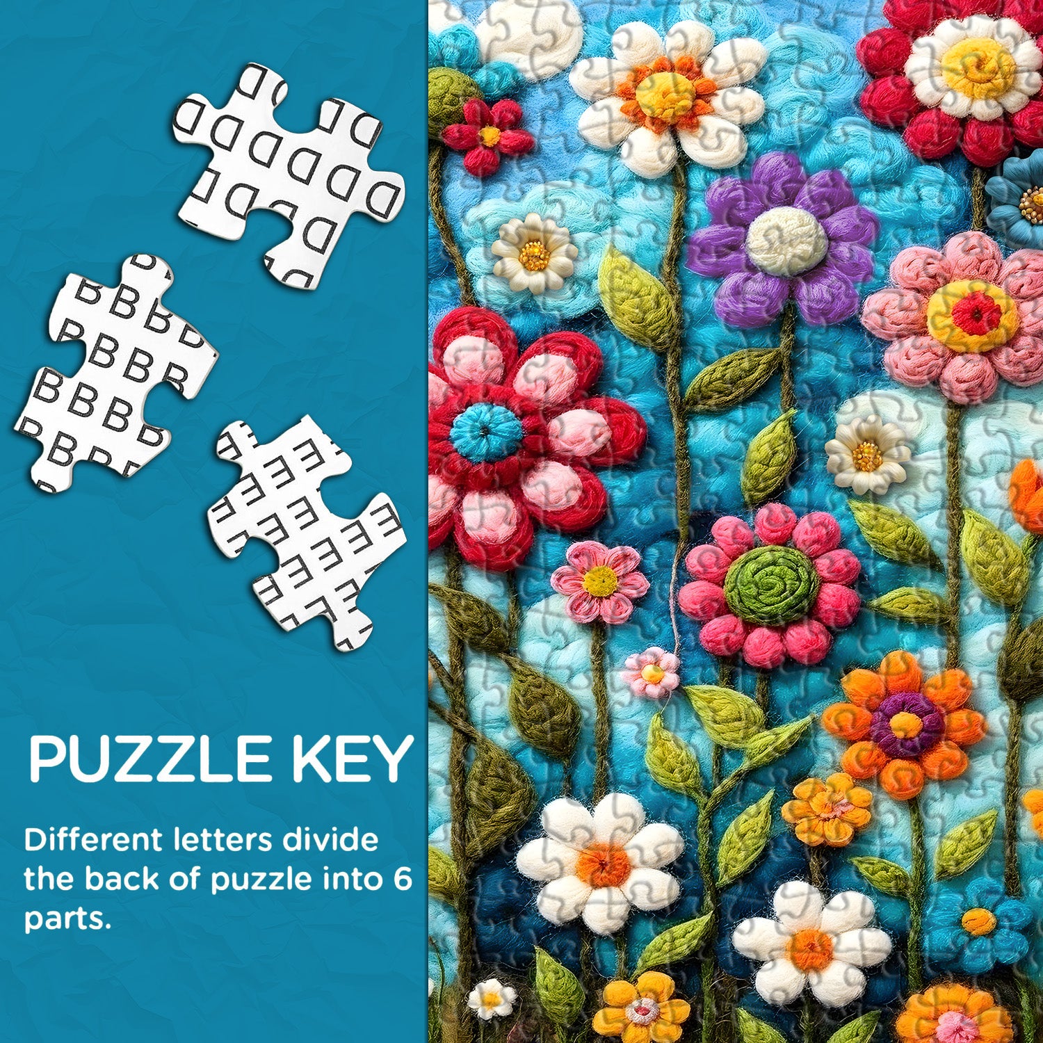 Filzblumenkunst-Puzzle 1000 Teile