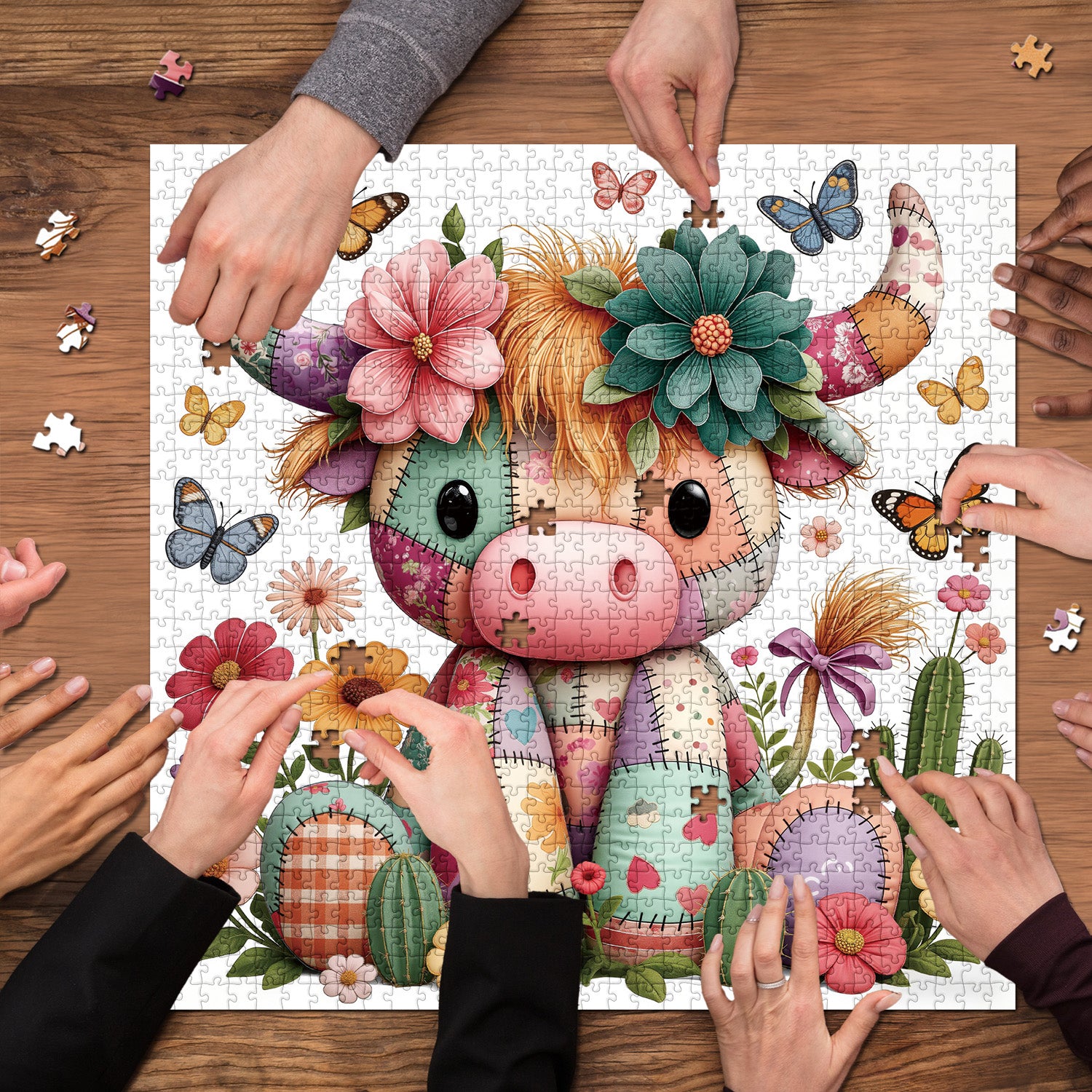 Patchwork Cow Jigsaw Puzzle 1000 Pieces
