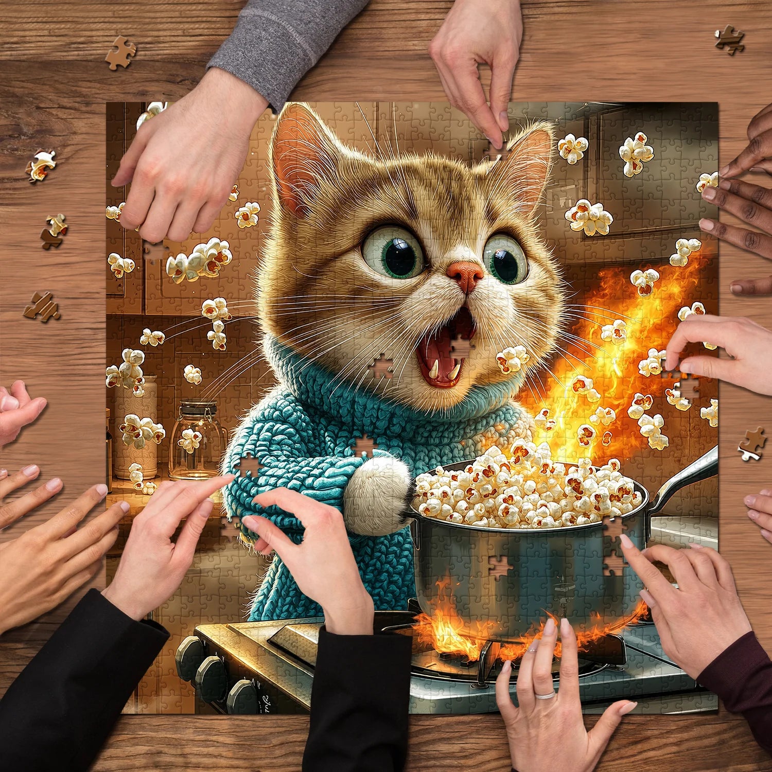 Popcorn -Katastrophen -Puzzle 1000 Teile