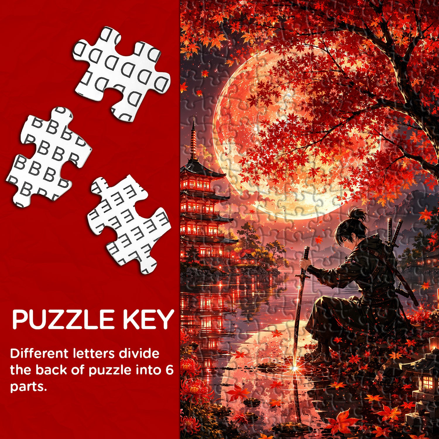 Maple Blade Glow Jigsaw Puzzle 1000 Pieces