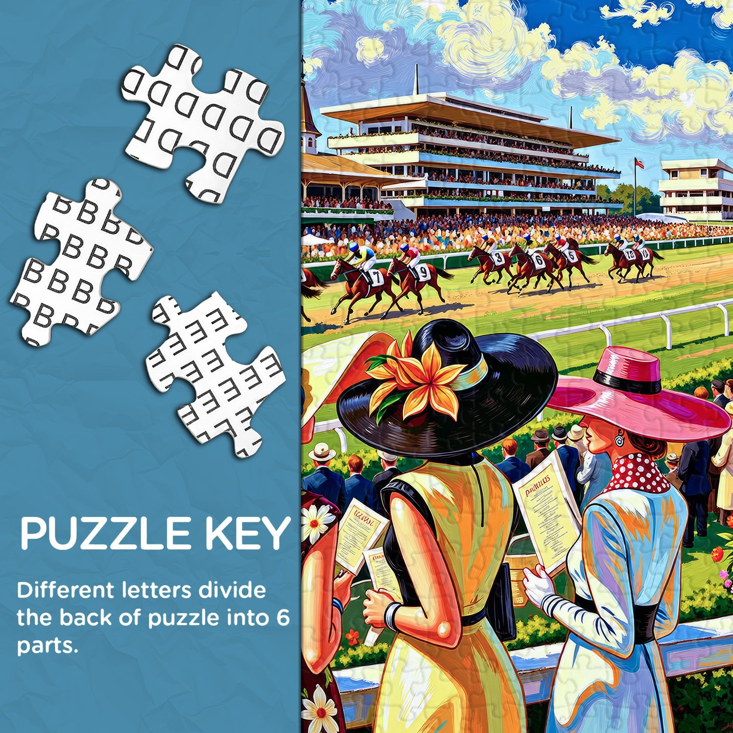 Pferderennen-Event-Puzzle 1000 Teile