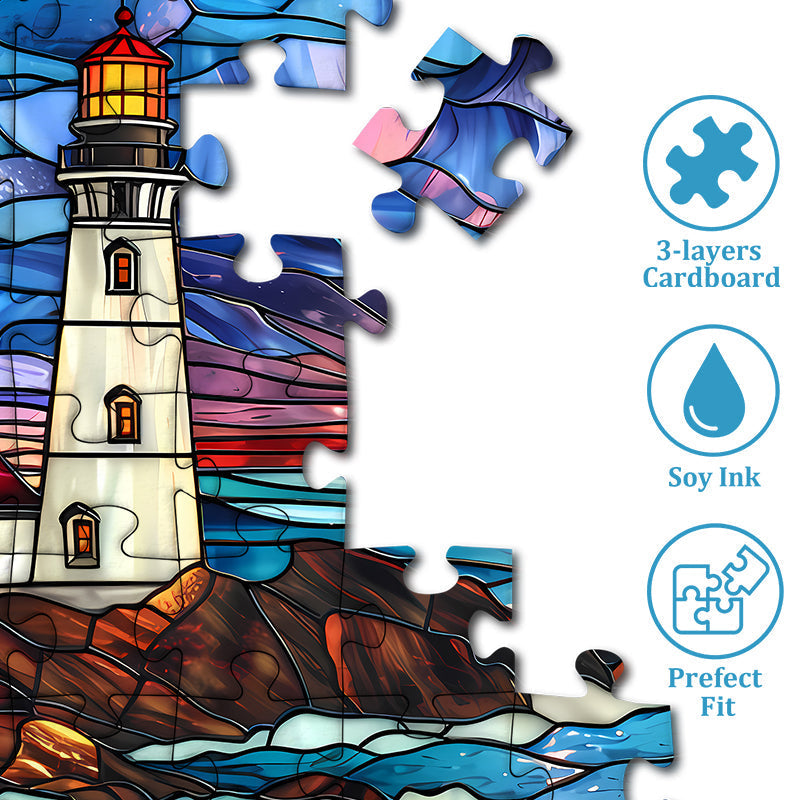 Glass Art Lighthouse Jigsaw Puzzle 1000 Pieces