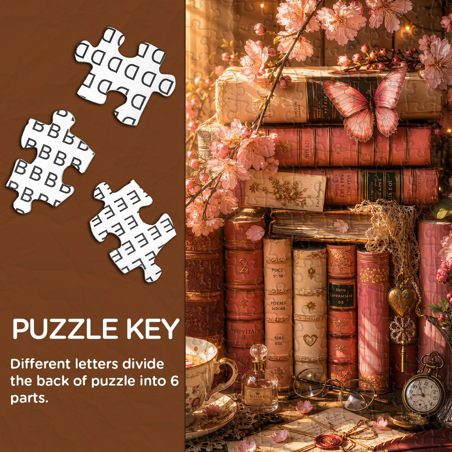 Floral Page Glow Jigsaw Puzzle 1000 Pieces