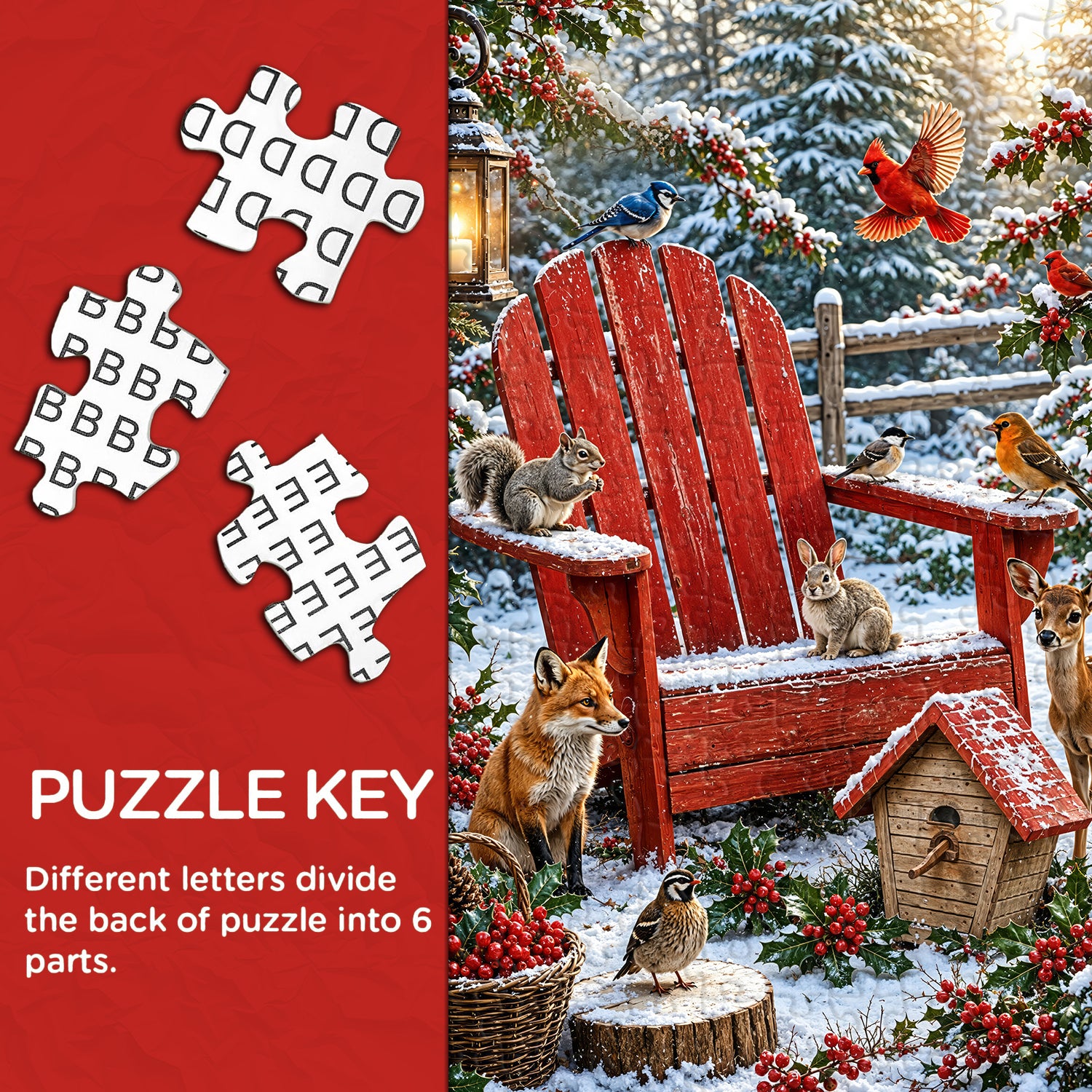Snowy Forest Friends Puzzle 1000 Teile