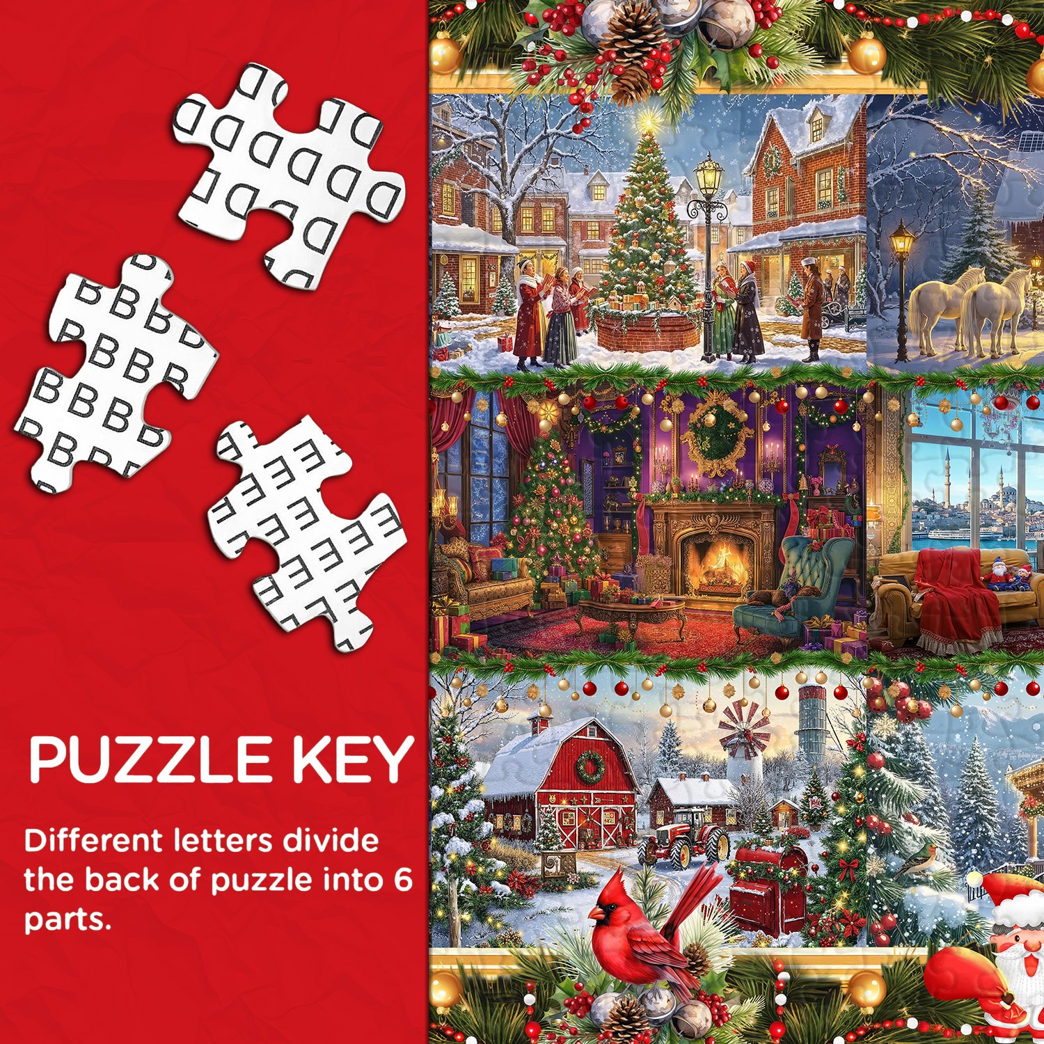 Weihnachtsfreude Collage Puzzle 1000 Stücke