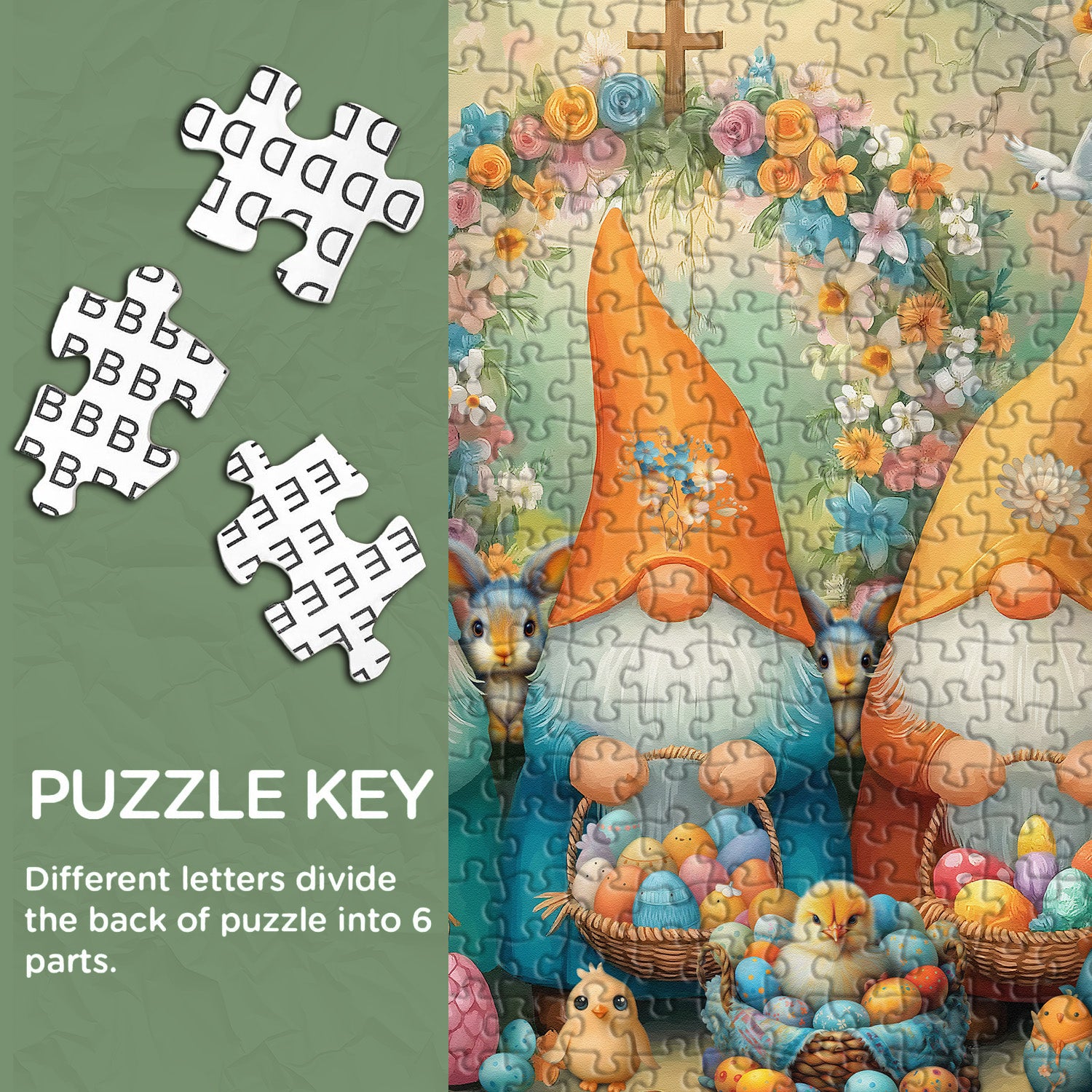 Easter Graden Gnomes Jigsaw Puzzle 1000 Pieces