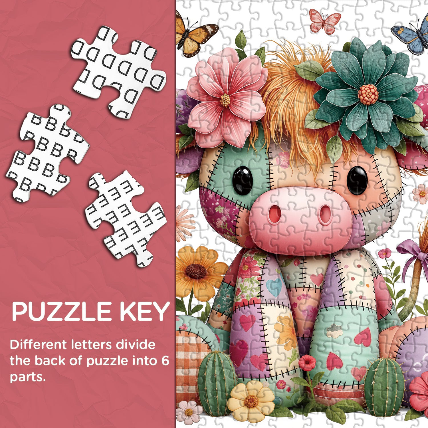Patchwork Cow Jigsaw Puzzle 1000 Pieces