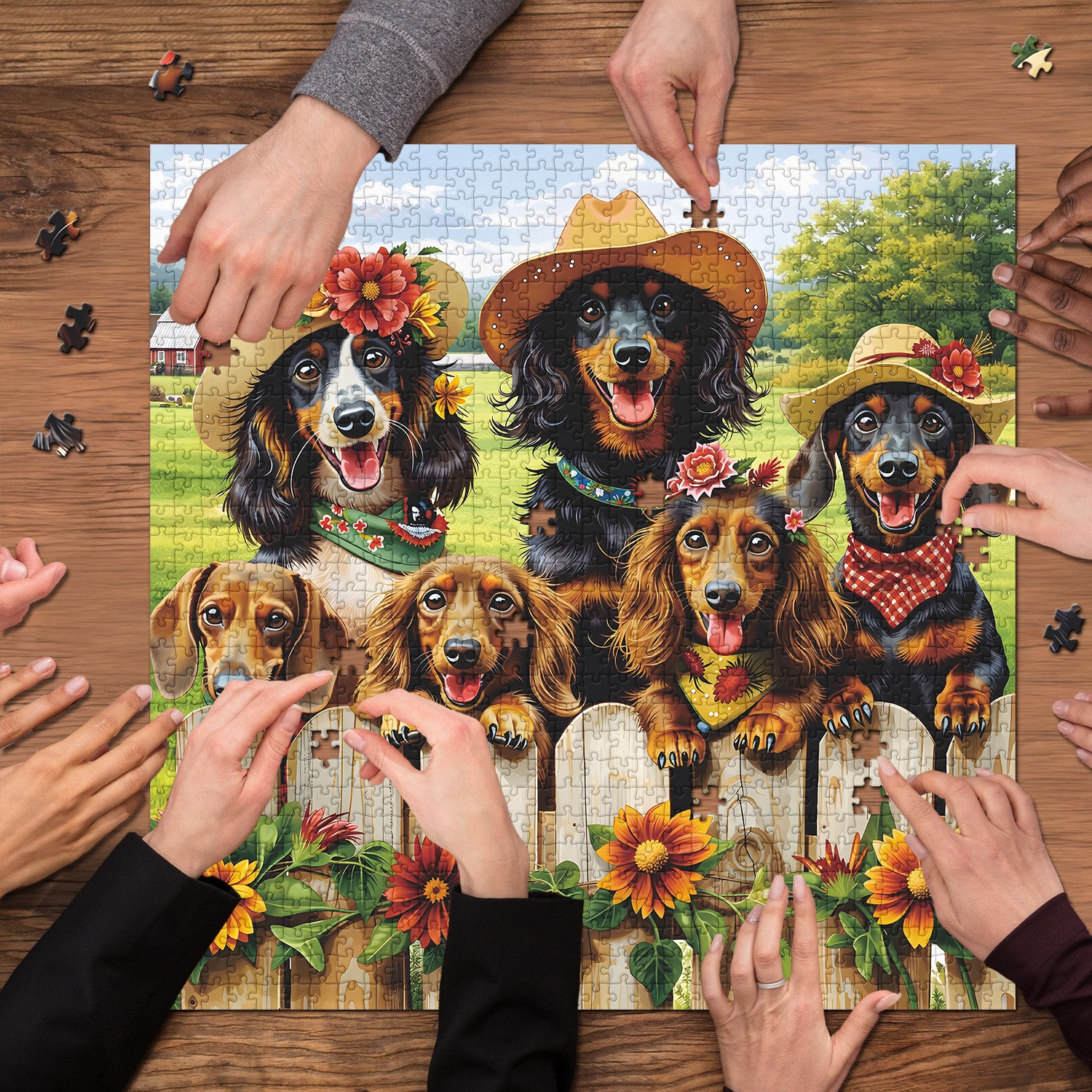 Dackelfamilie Puzzle 1000 Teile